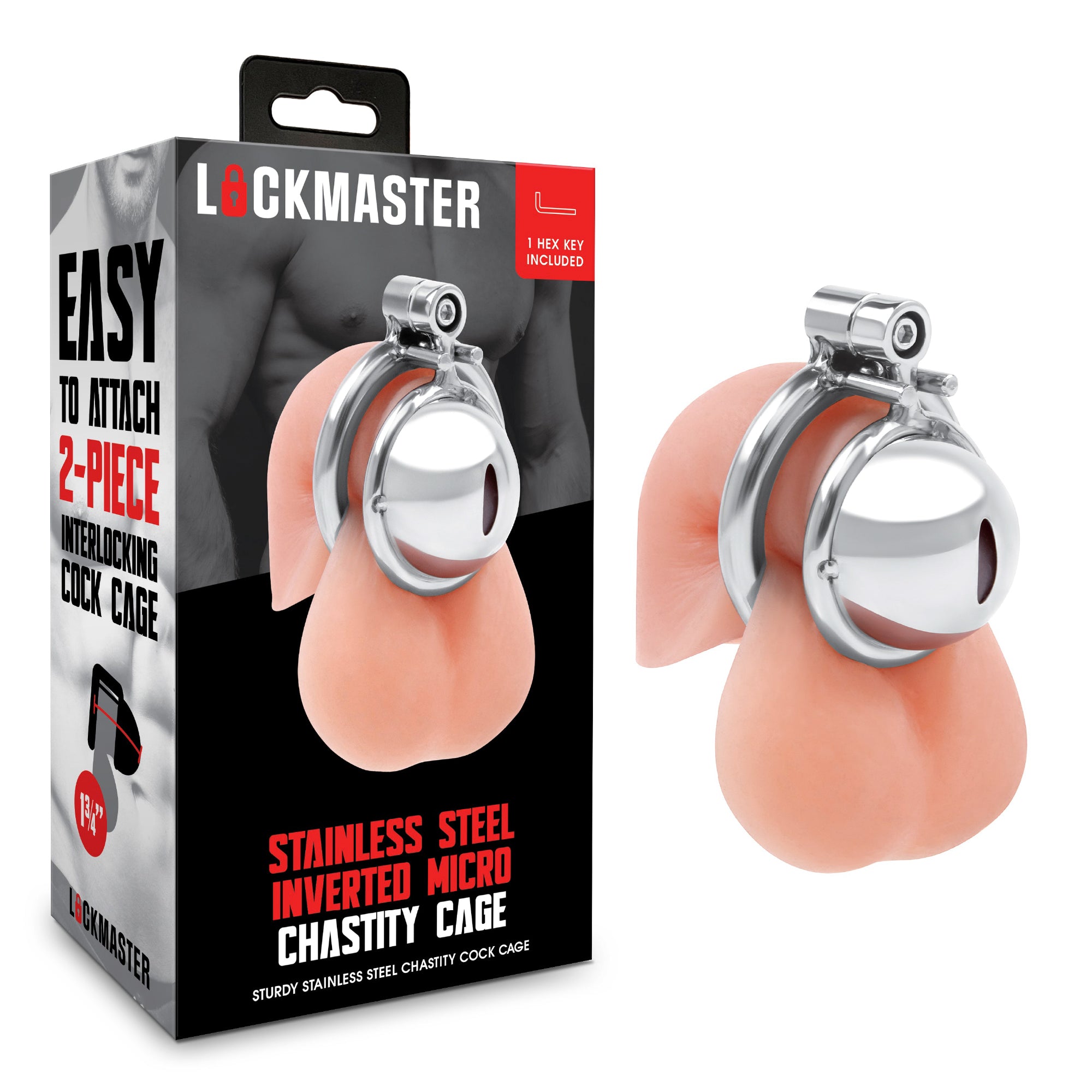 Stainless Steel Inverted Micro Chastity Cage