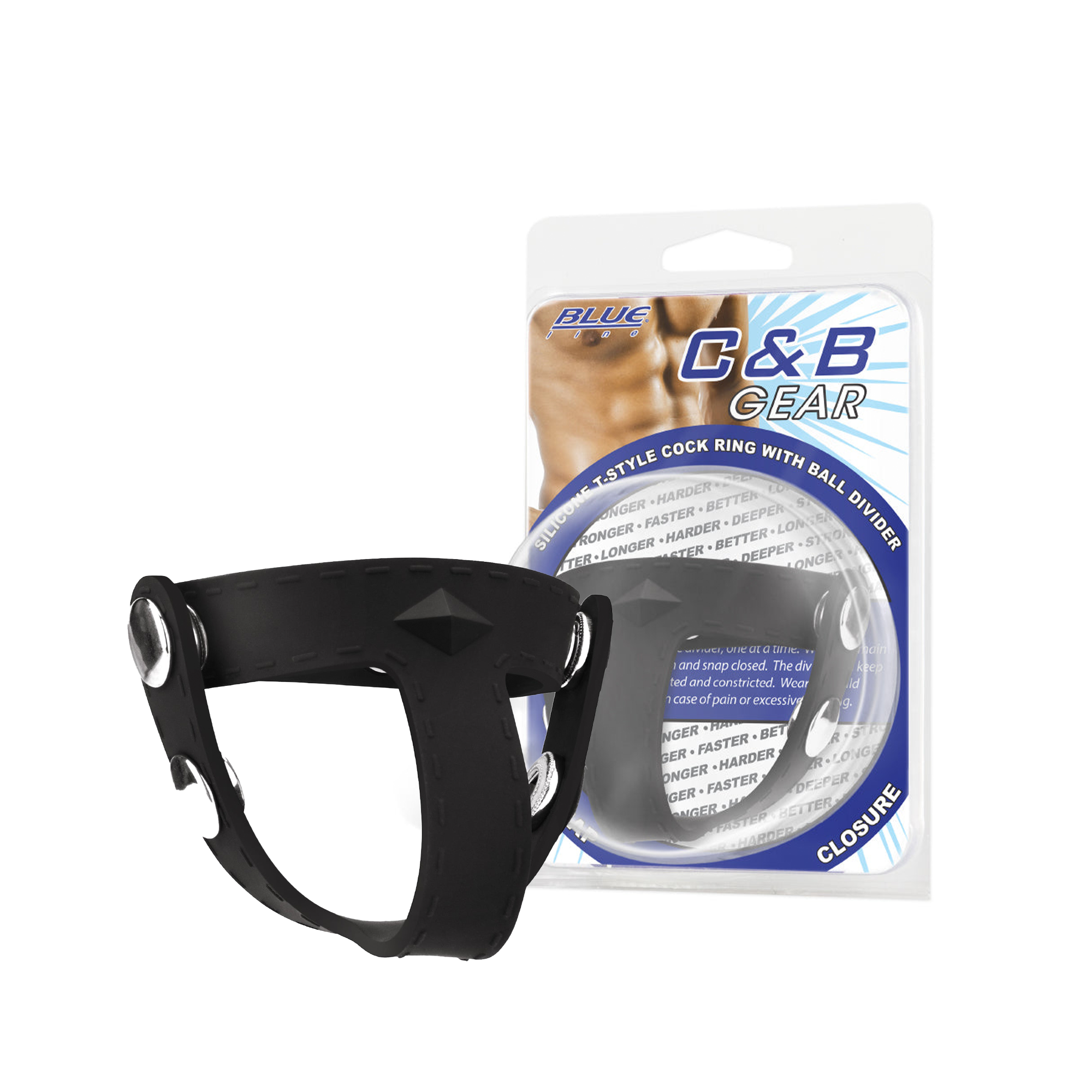 Silicone T-Style Cock Ring With Ball Divider