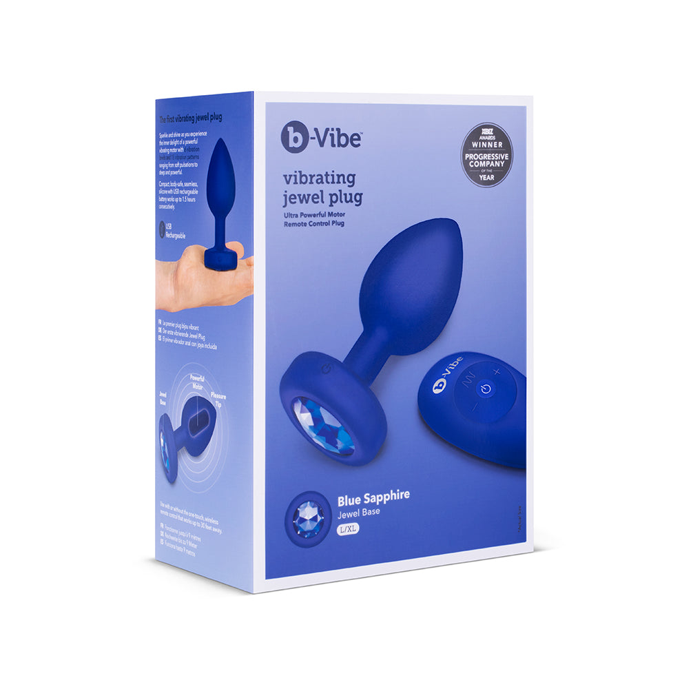 B-Vibe Vibrating Jewel Plug L/XL Navy