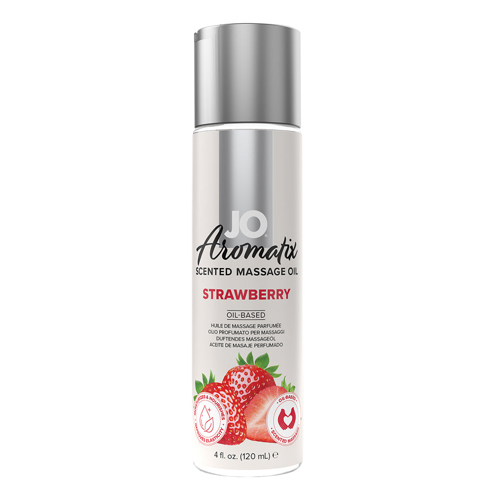 JO Aromatix - Massage Oil - Strawberry - 4 floz / 120 mL