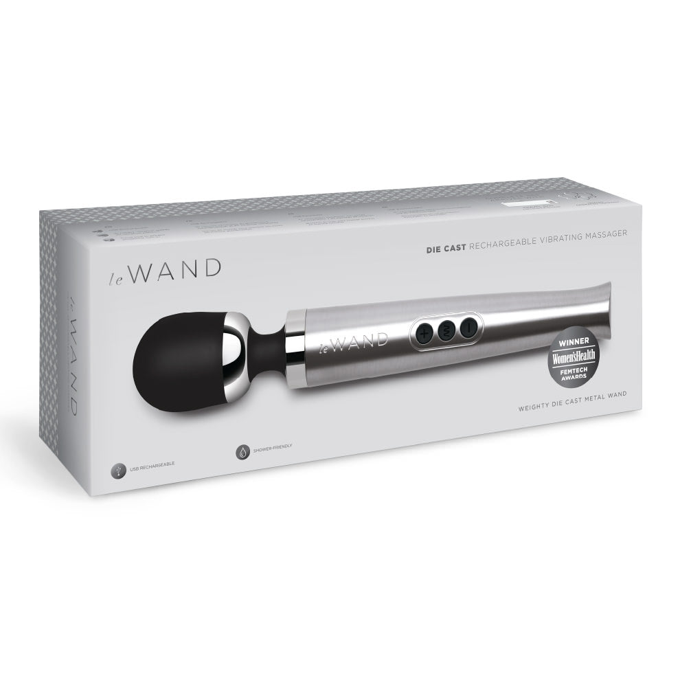 Le Wand Die Cast Rechargeable Vibrating Massager - Silver