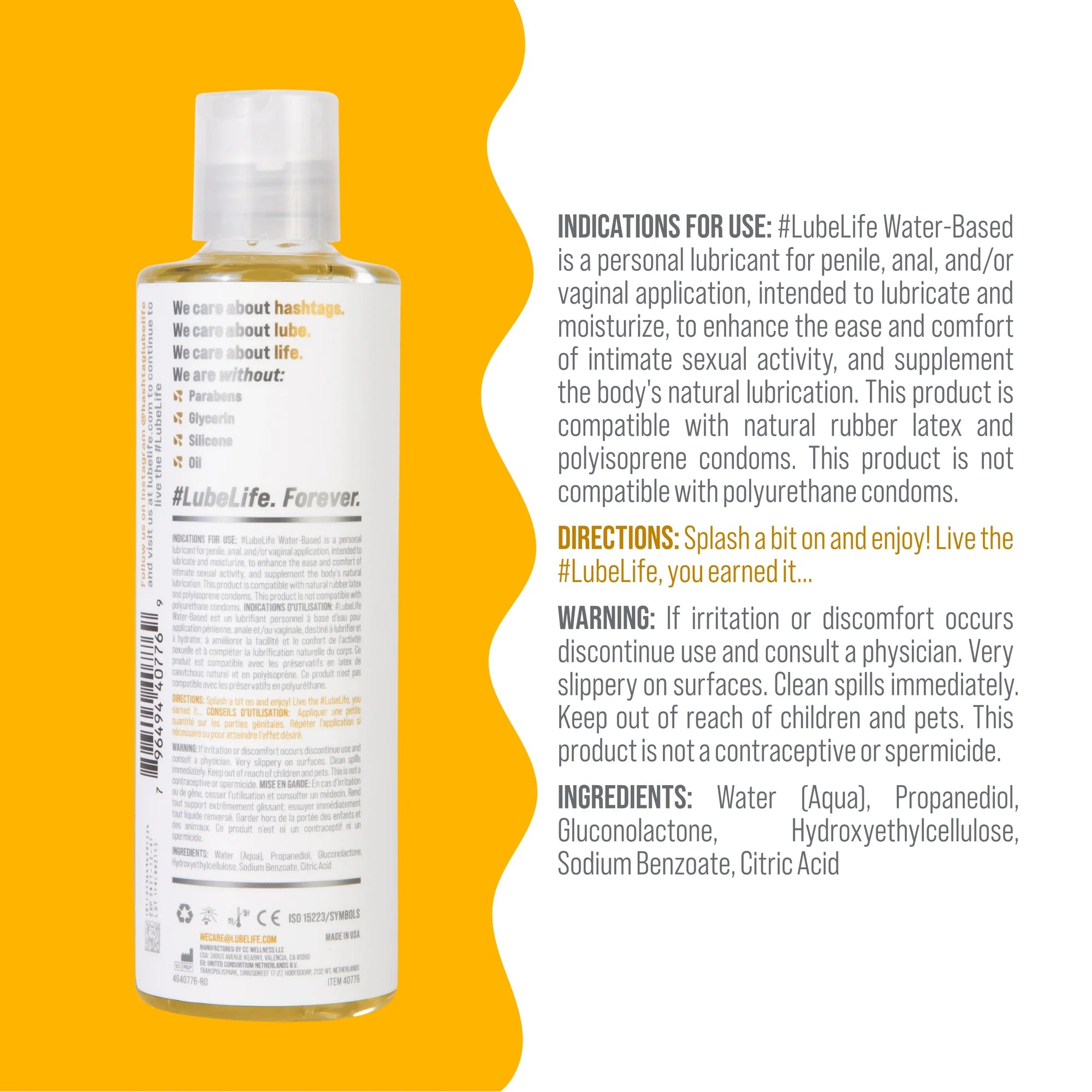 Lubelife Water Based 4 Floz / 120 Ml