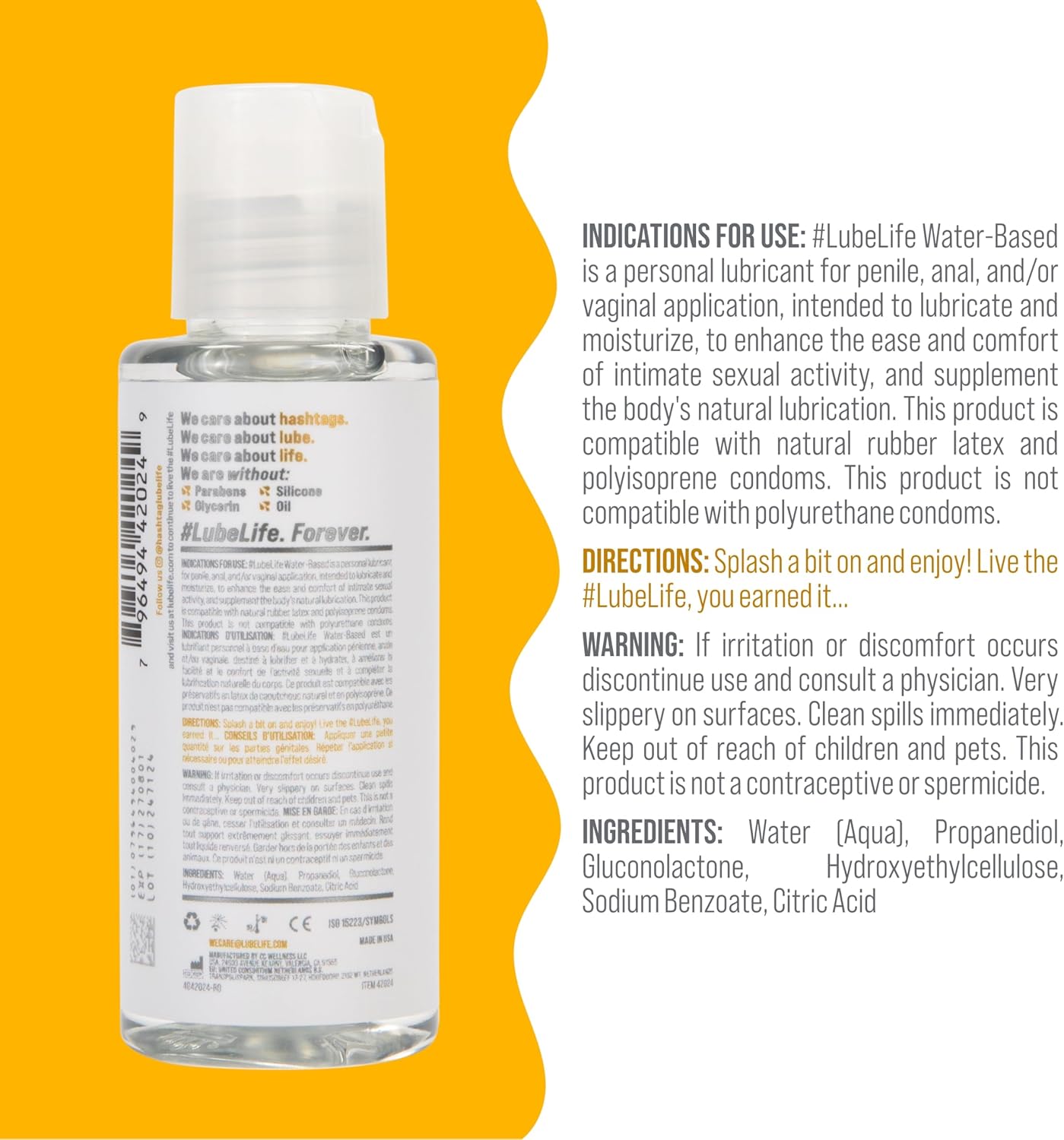 Lubelife-Water Based- 2oz / 60 Ml