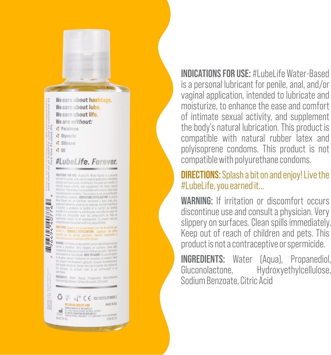 Lubelife Water Based 8 Floz / 240 Ml