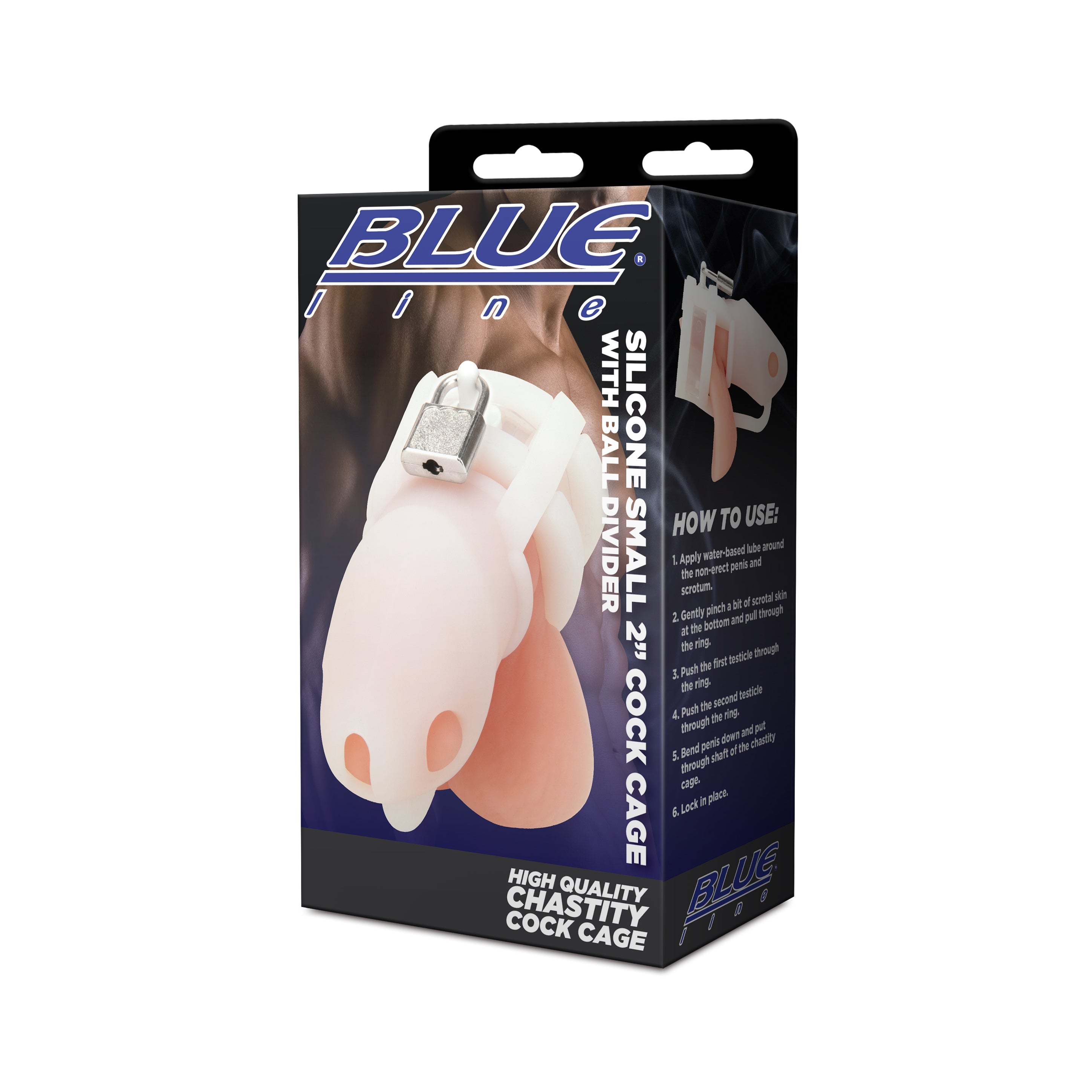 Silicone Mini Cock Cage With Ball Divider - White