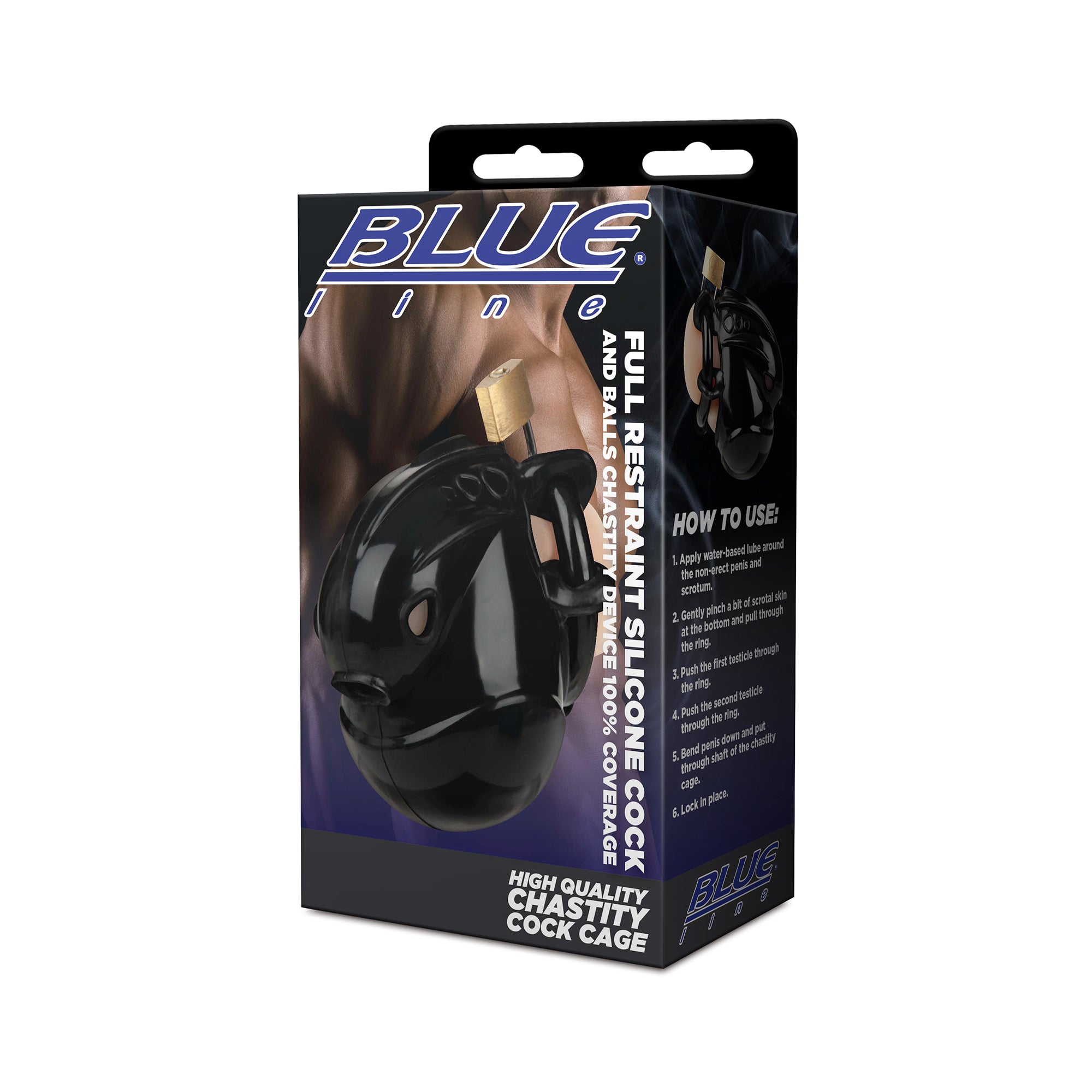 Full Restraint Silicone Cock And Balls Chastity Device 100% Coverage
