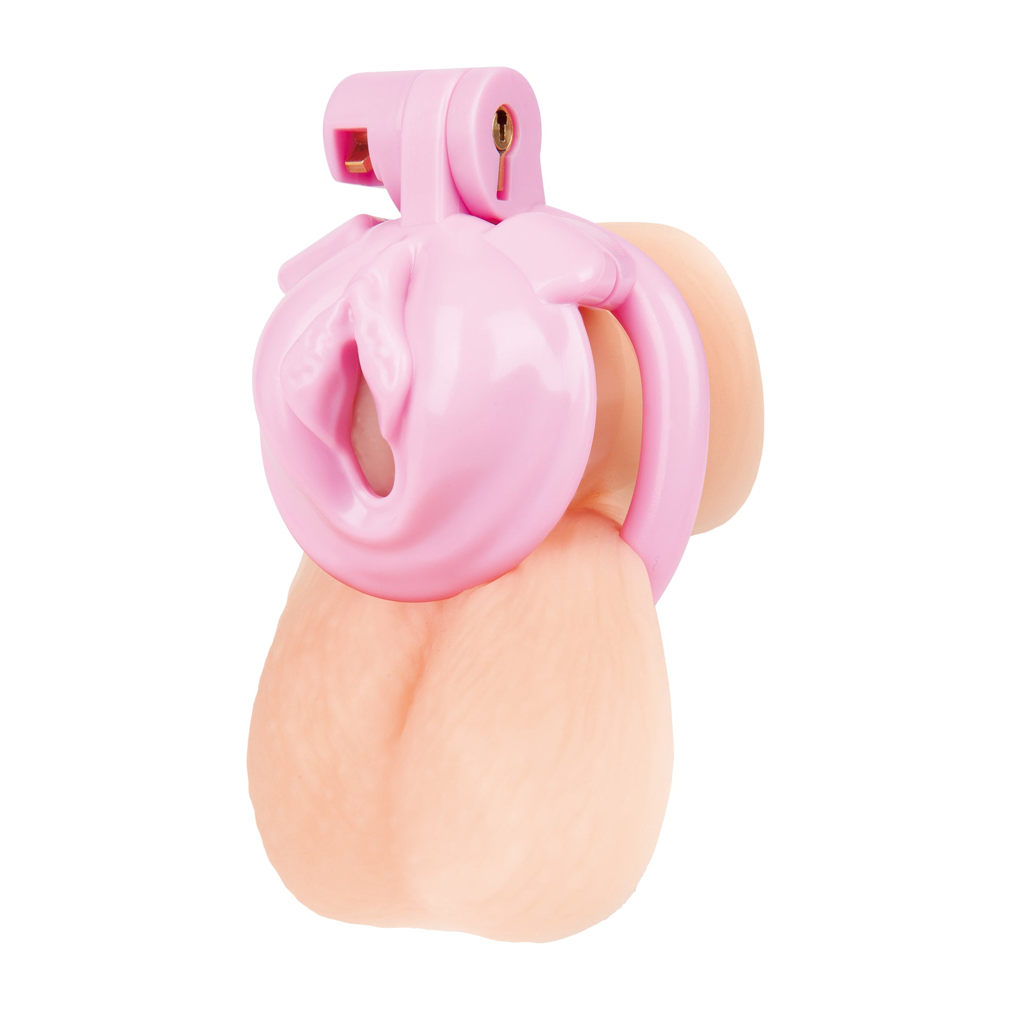 Bitchboy Degrading Mini Chastity Cage With Pussy Shape
