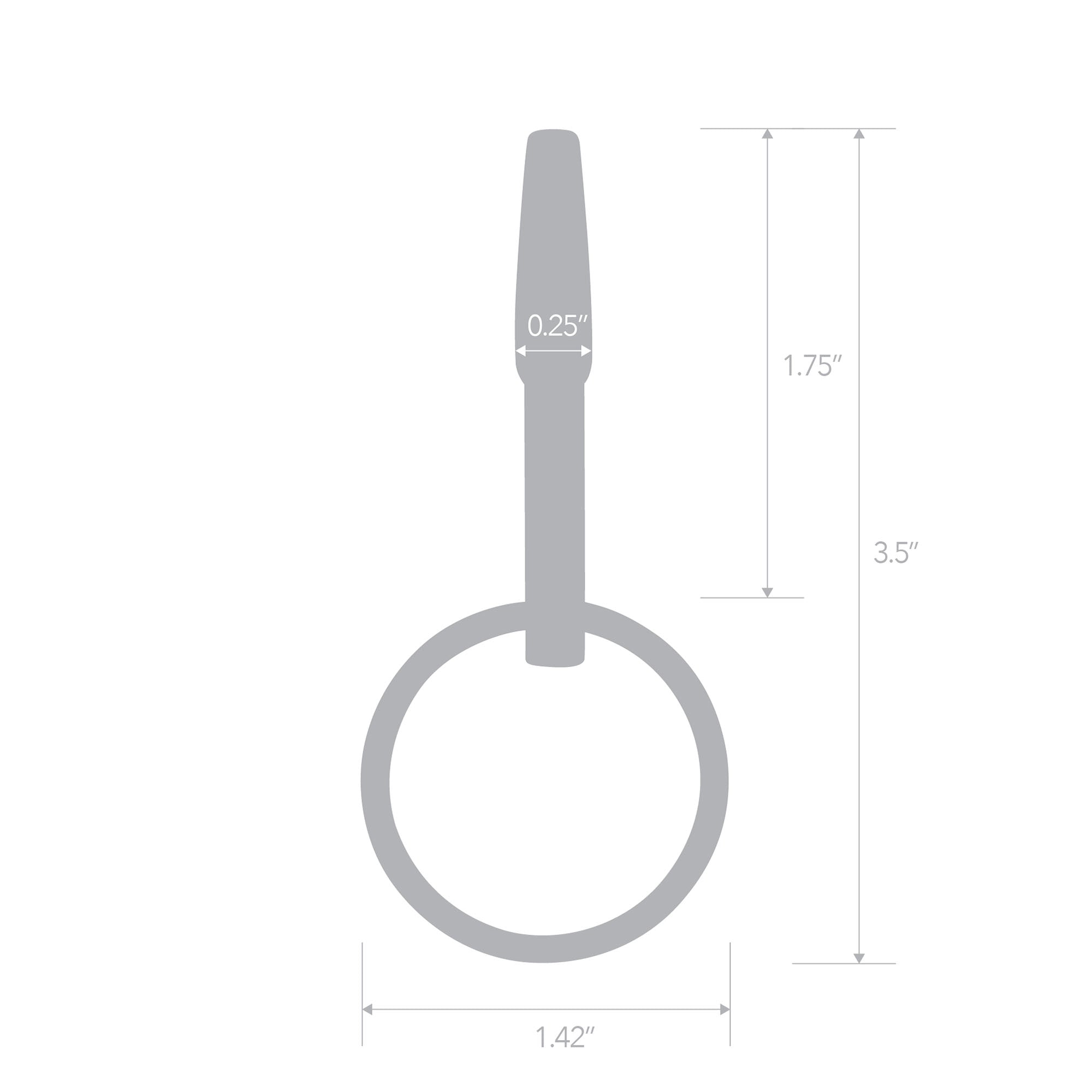 Stainless Steel Penis Plug with Ring