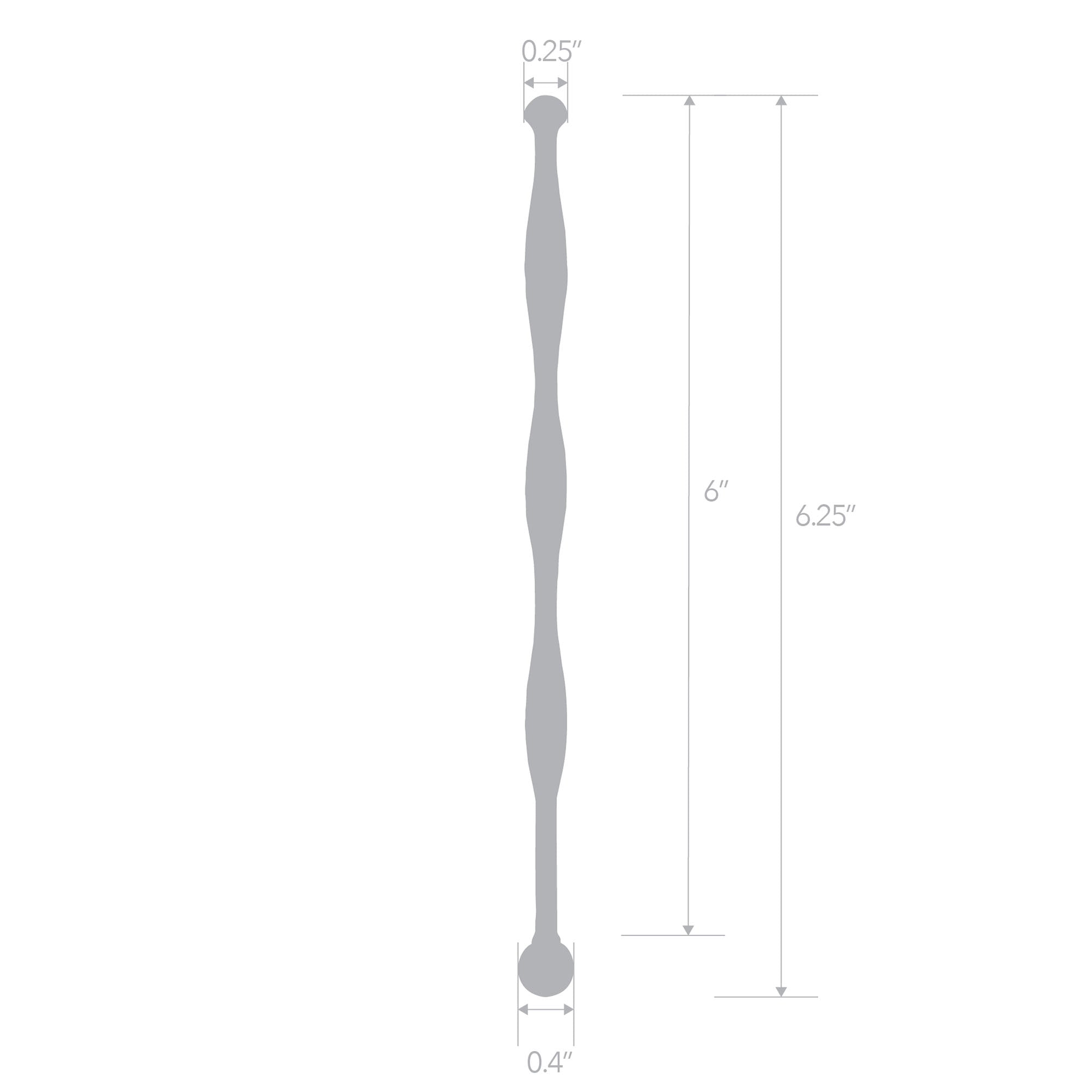 6" Stainless Steel Wavy Urethral Sound
