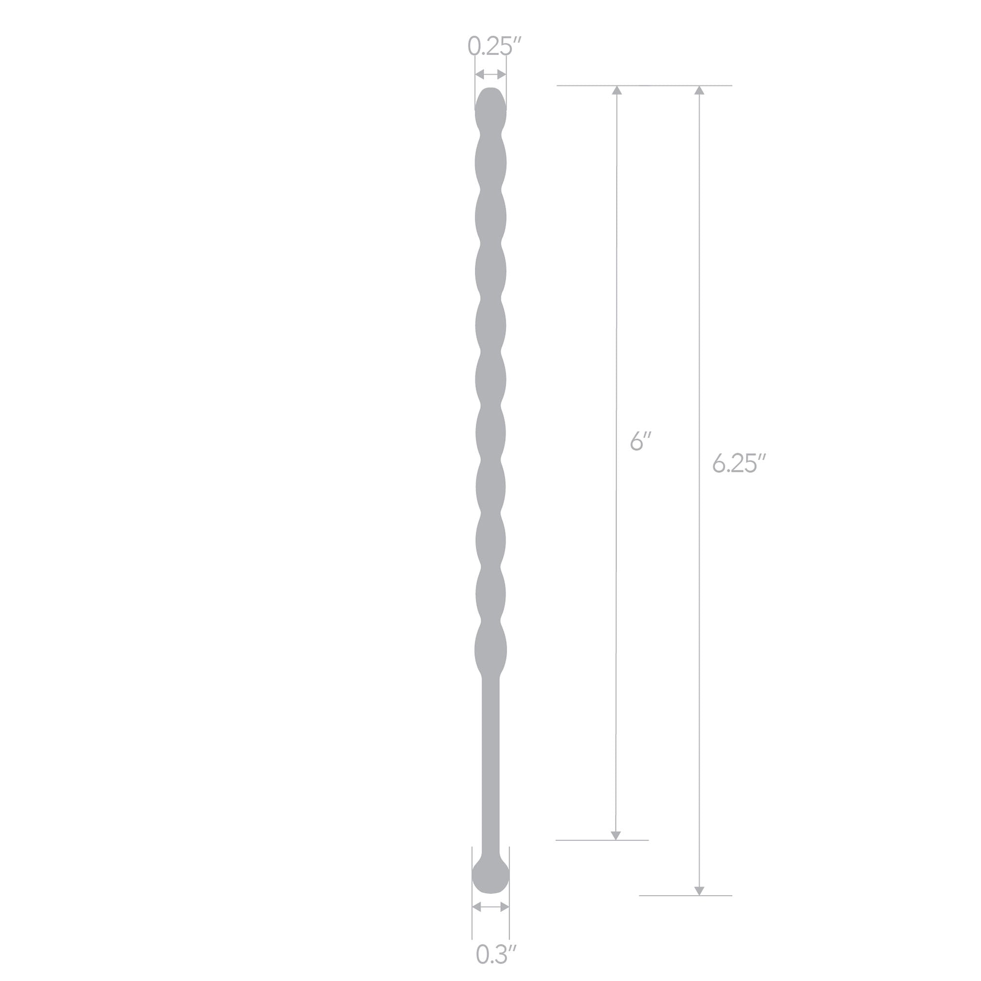 6" Stainless Steel Teardrop Urethral Sound