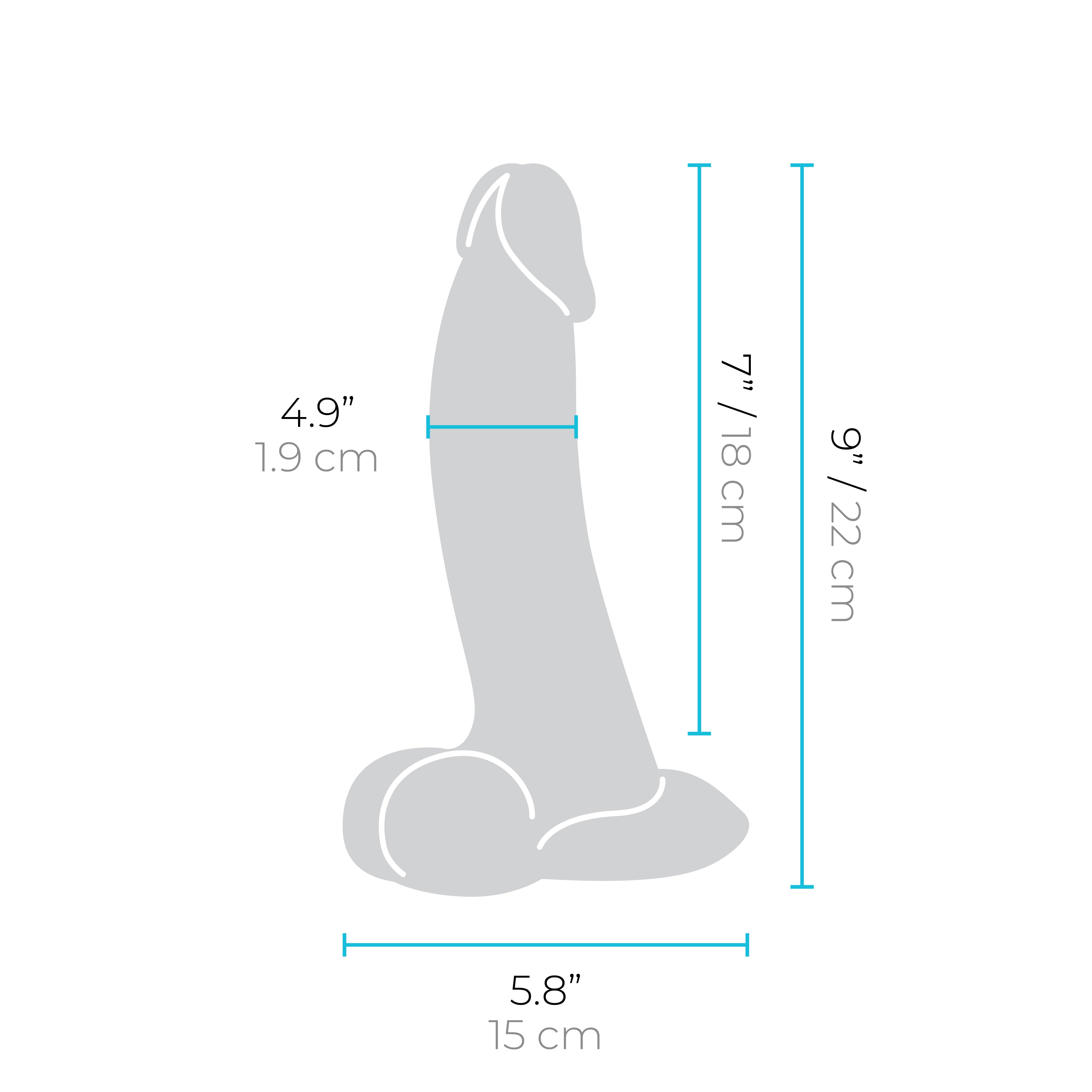 Slipskin Realistic Silicone Dildo - 9" Curvy Cream