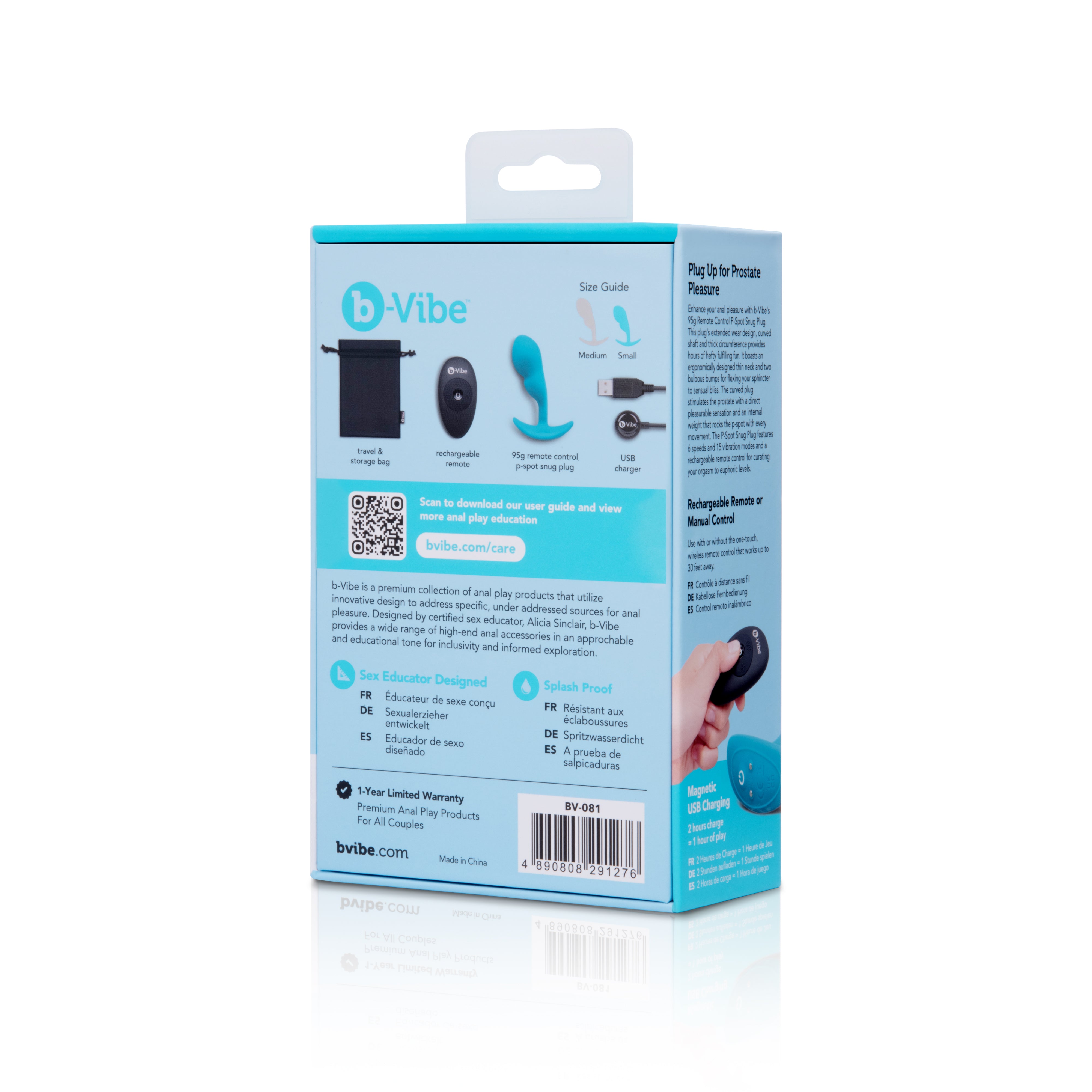 Remote Control P-Spot Snug Plug 95G