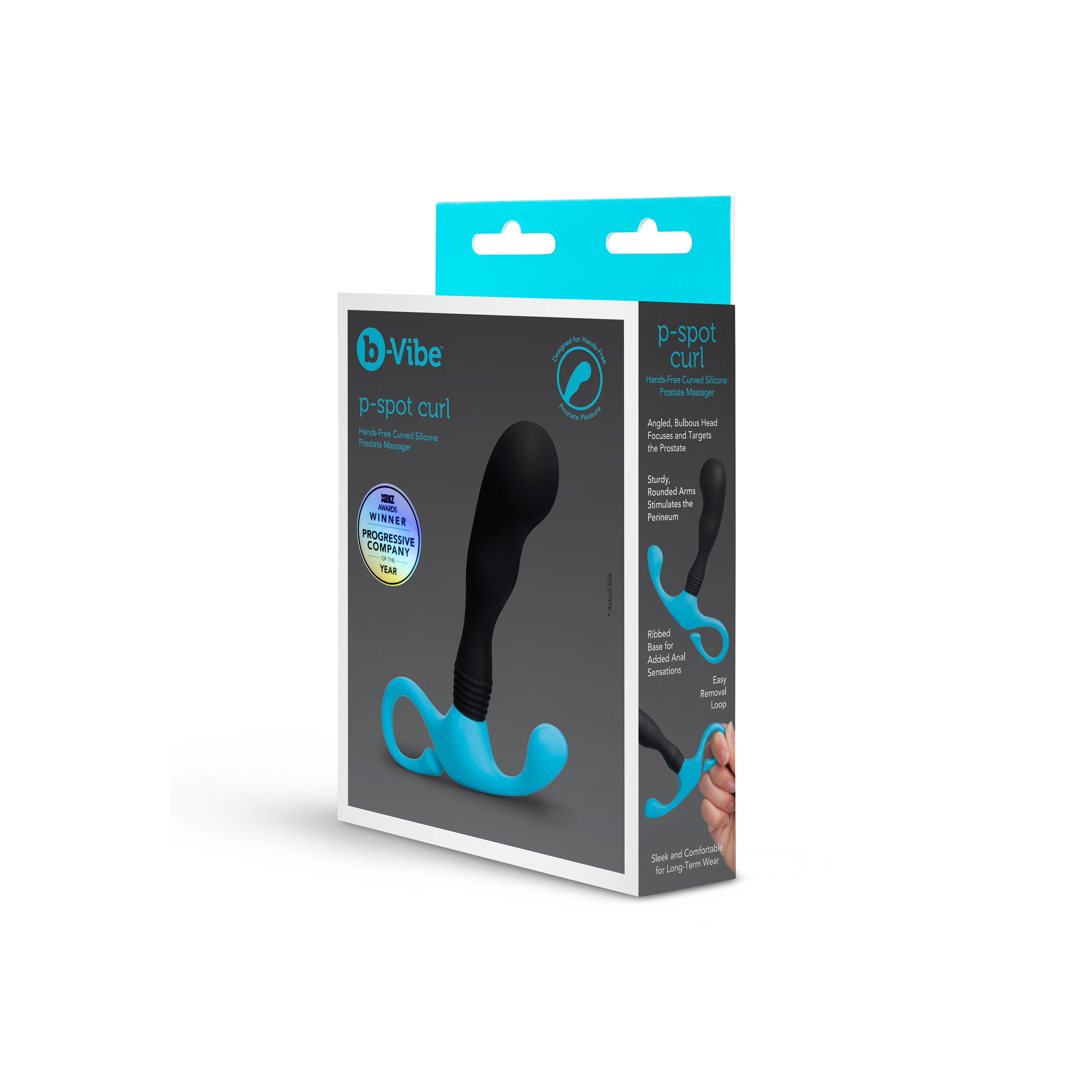 P-Spot Curl Hands-Free Curved Silicone Prostate Massager