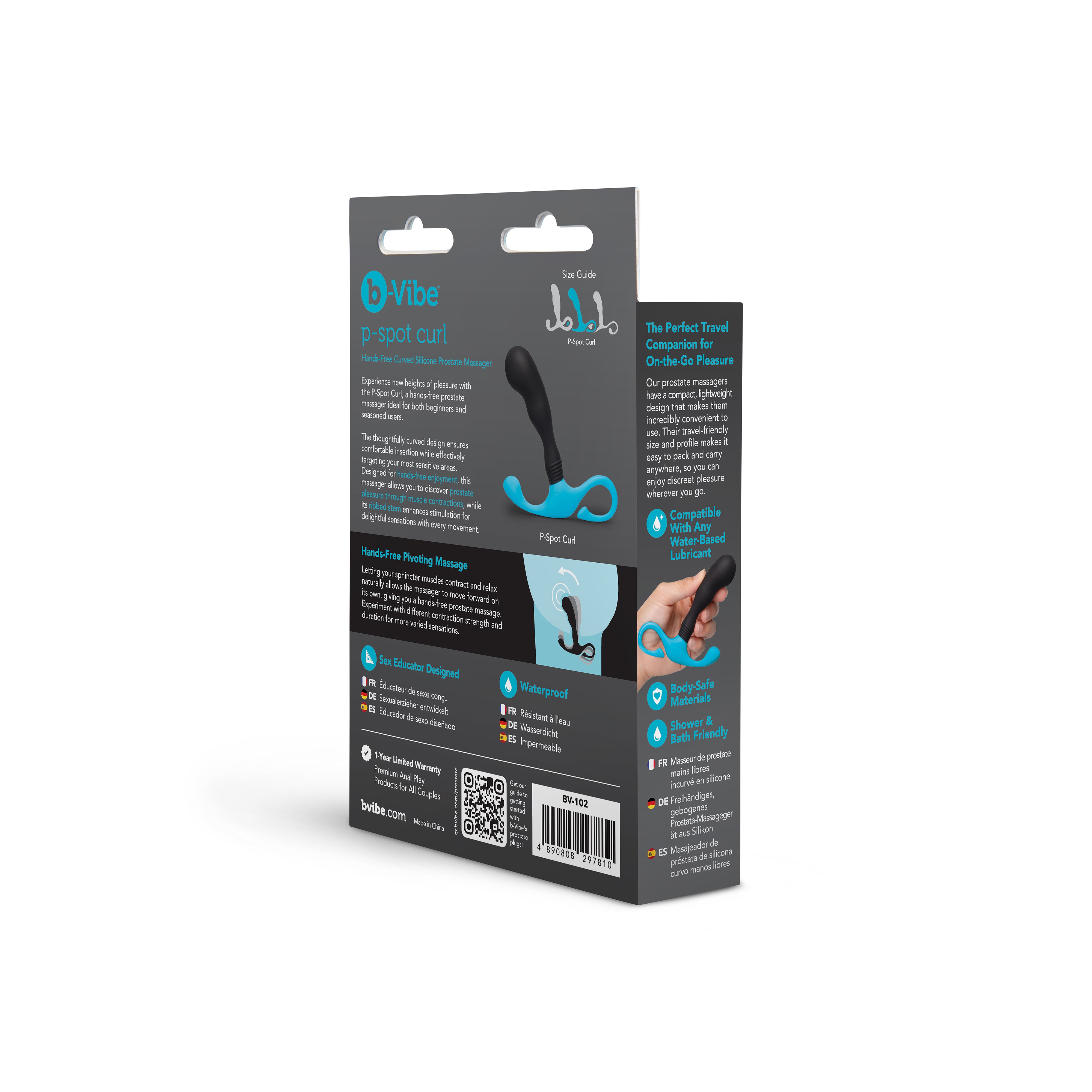 P-Spot Curl Hands-Free Curved Silicone Prostate Massager