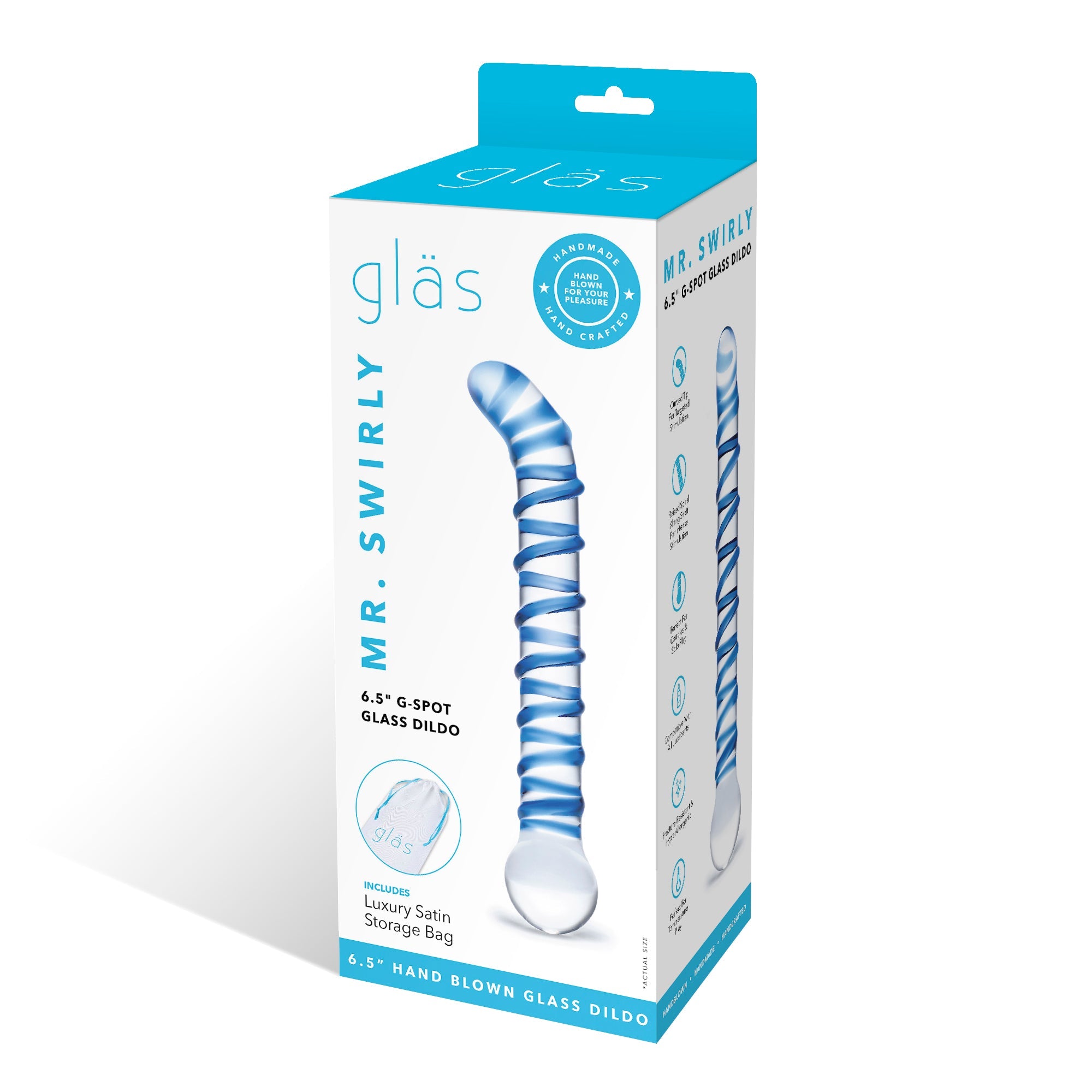 Mr. Swirly 6.5" G-Spot Glass Dildo