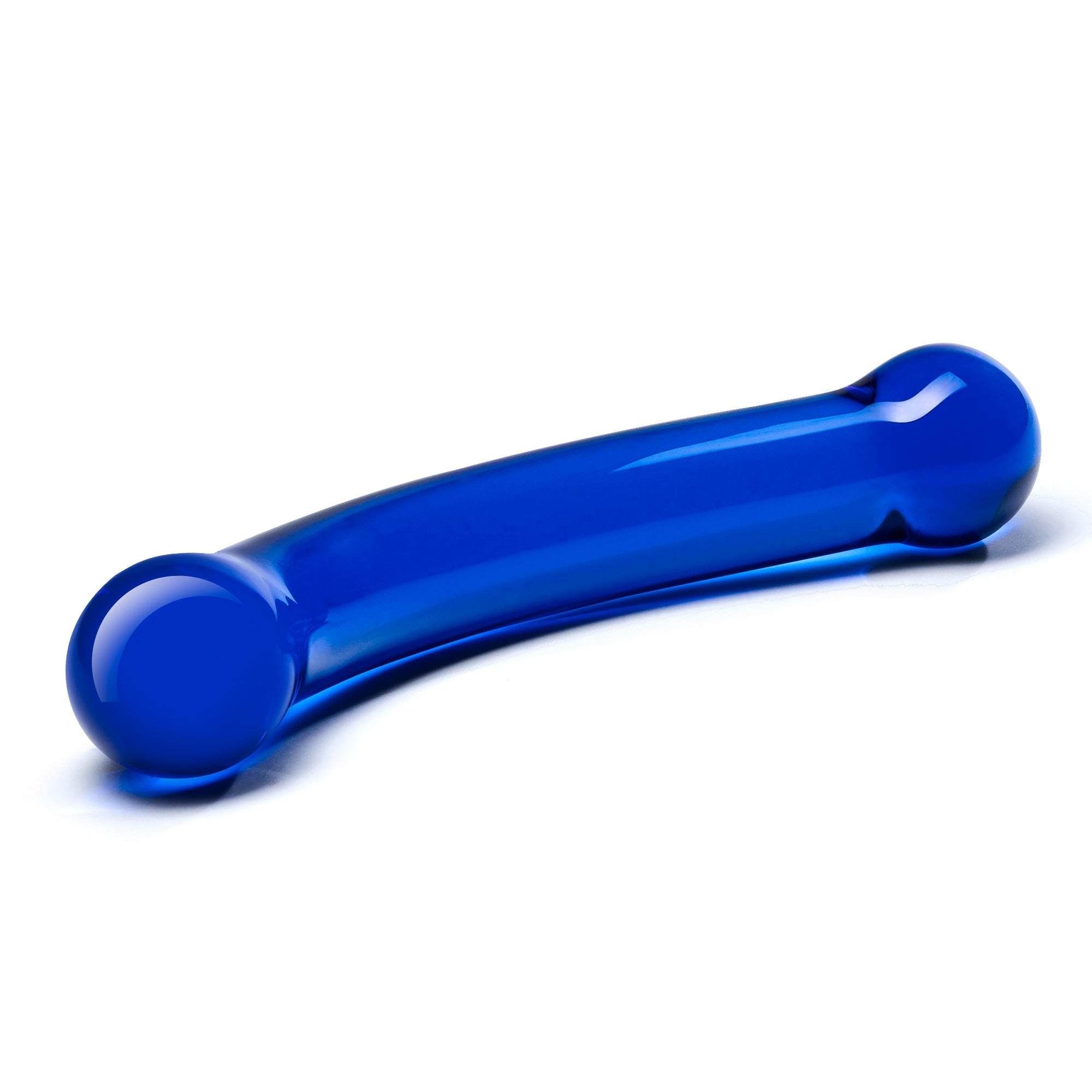 6" Curved G-spot Glass Dildo