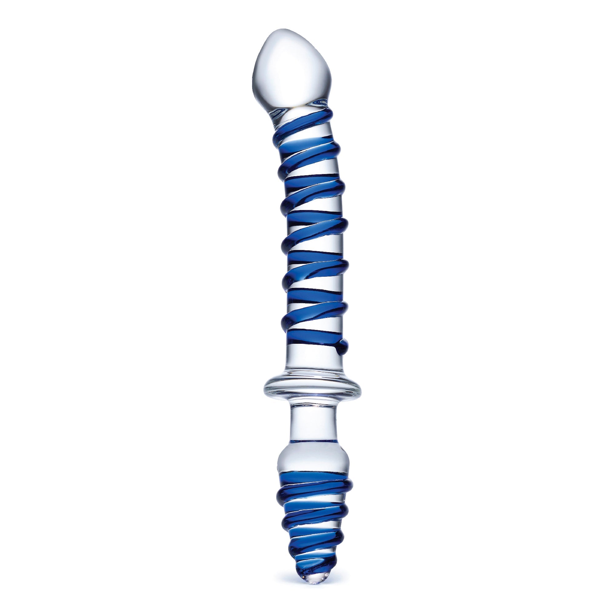 10" Mr. Swirly Double Ended Glass Dildo & Butt Plug