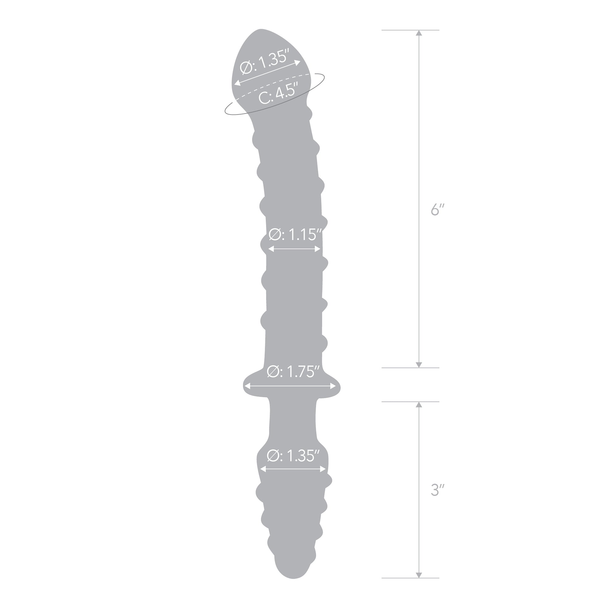 10" Mr. Swirly Double Ended Glass Dildo & Butt Plug