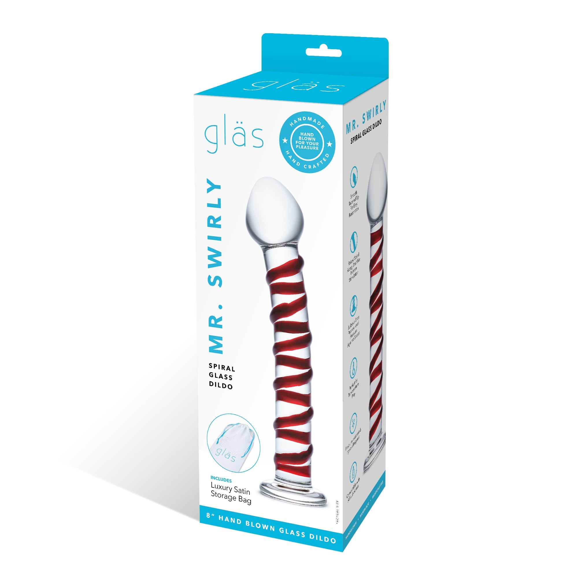 7.5" Mr. Swirly Glass Dildo