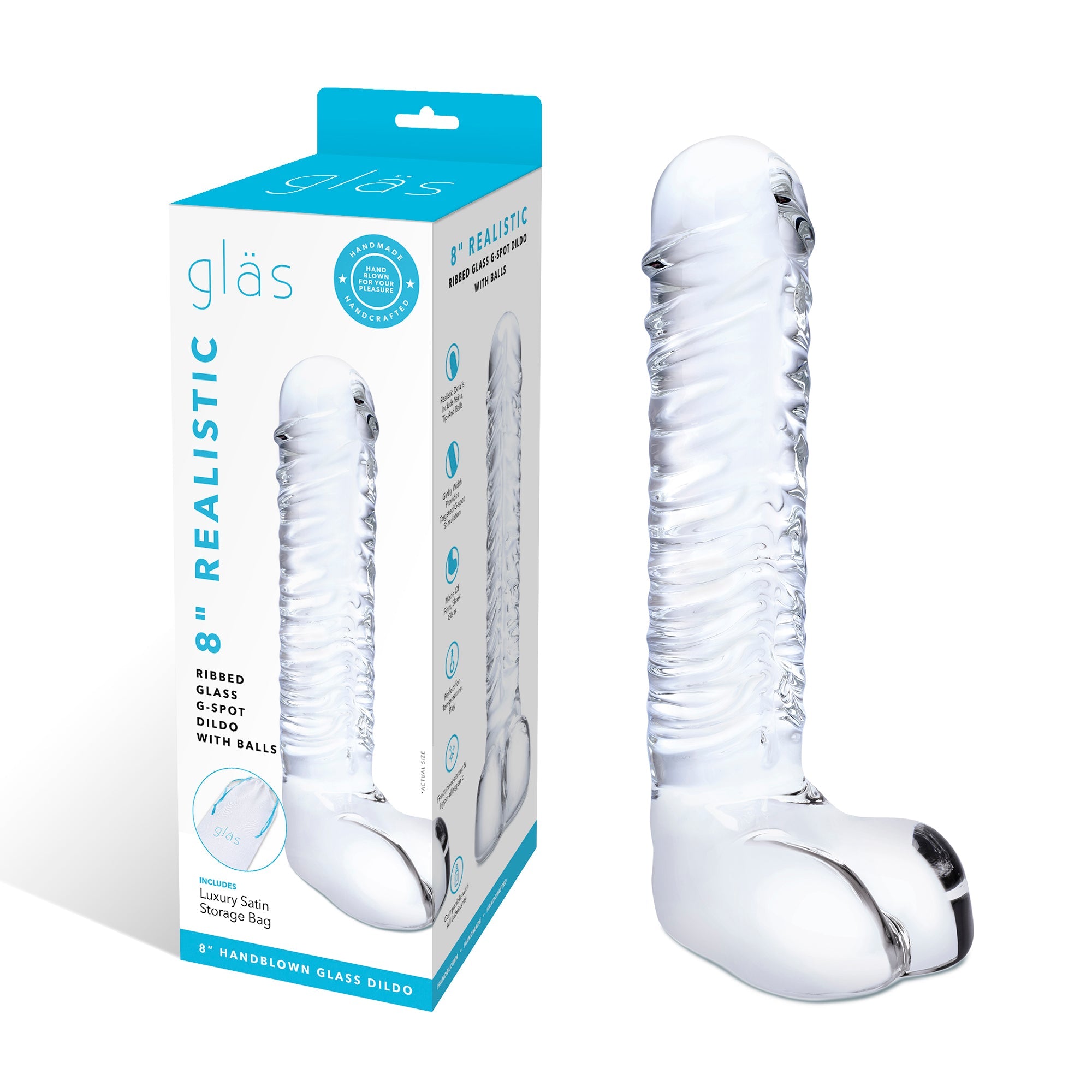 8" Realistic Ribbed G-Spot Dildo