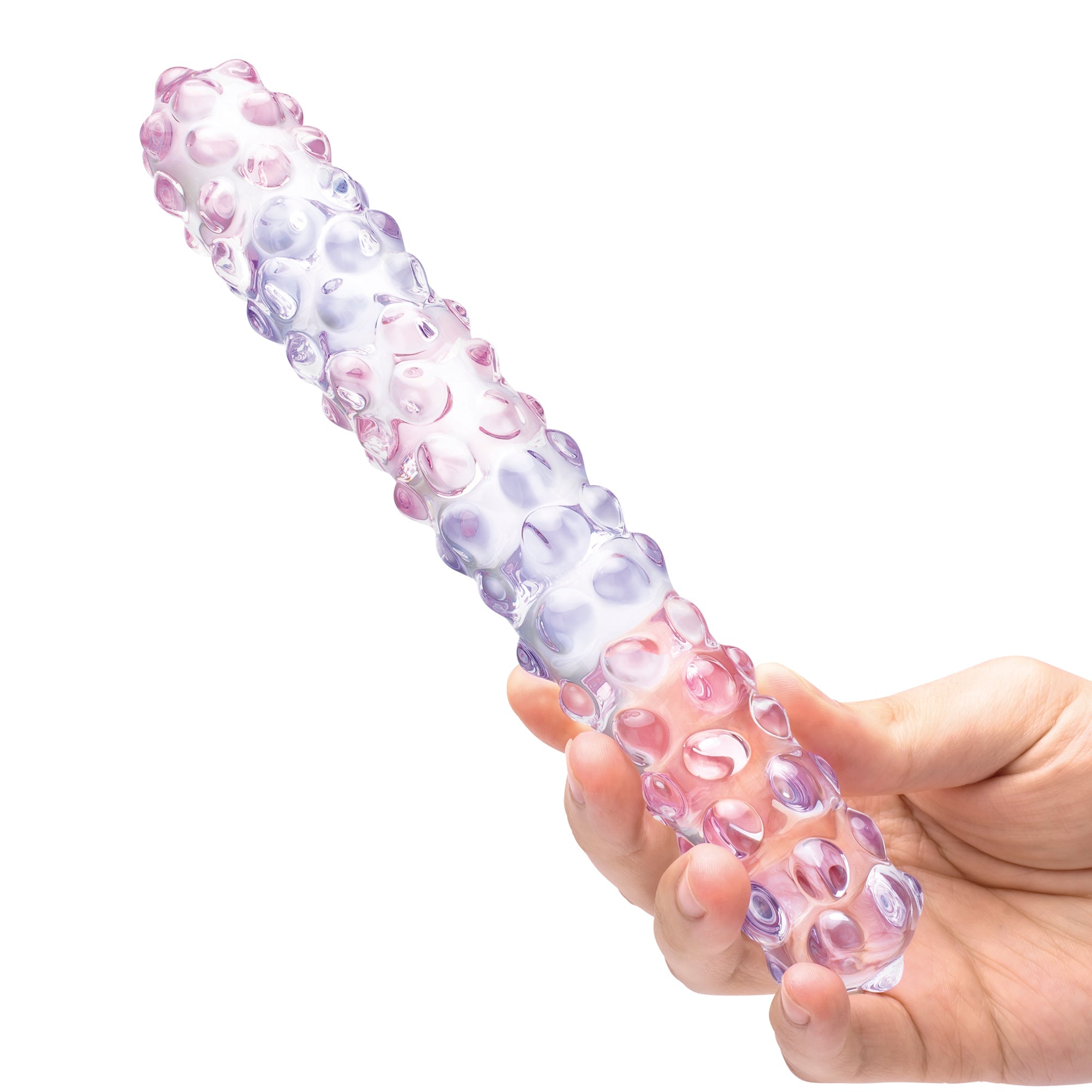 9" Purple Rose Nubby Dildo