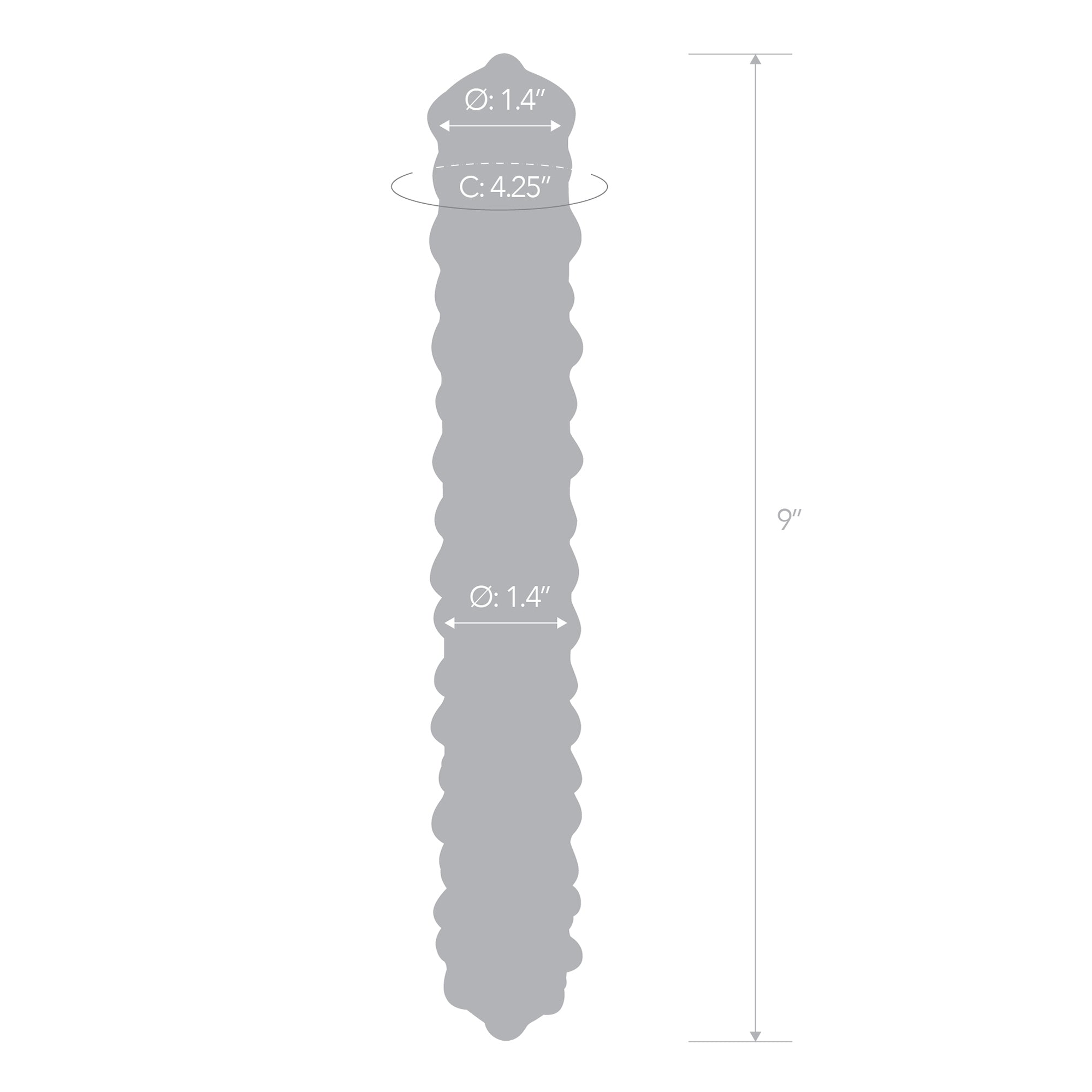 9" Purple Rose Nubby Dildo