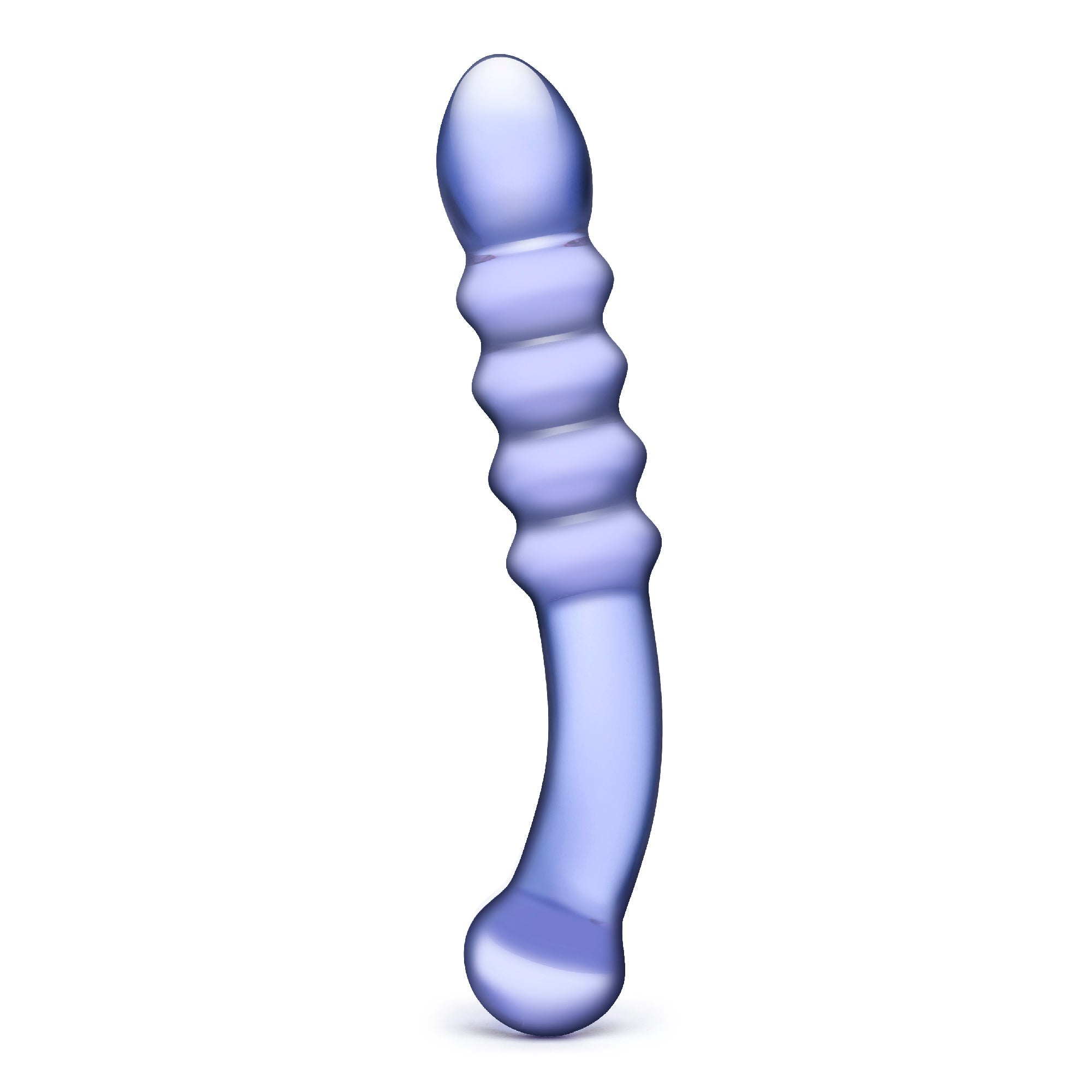 9" Purple Rain Ribbed Dildo