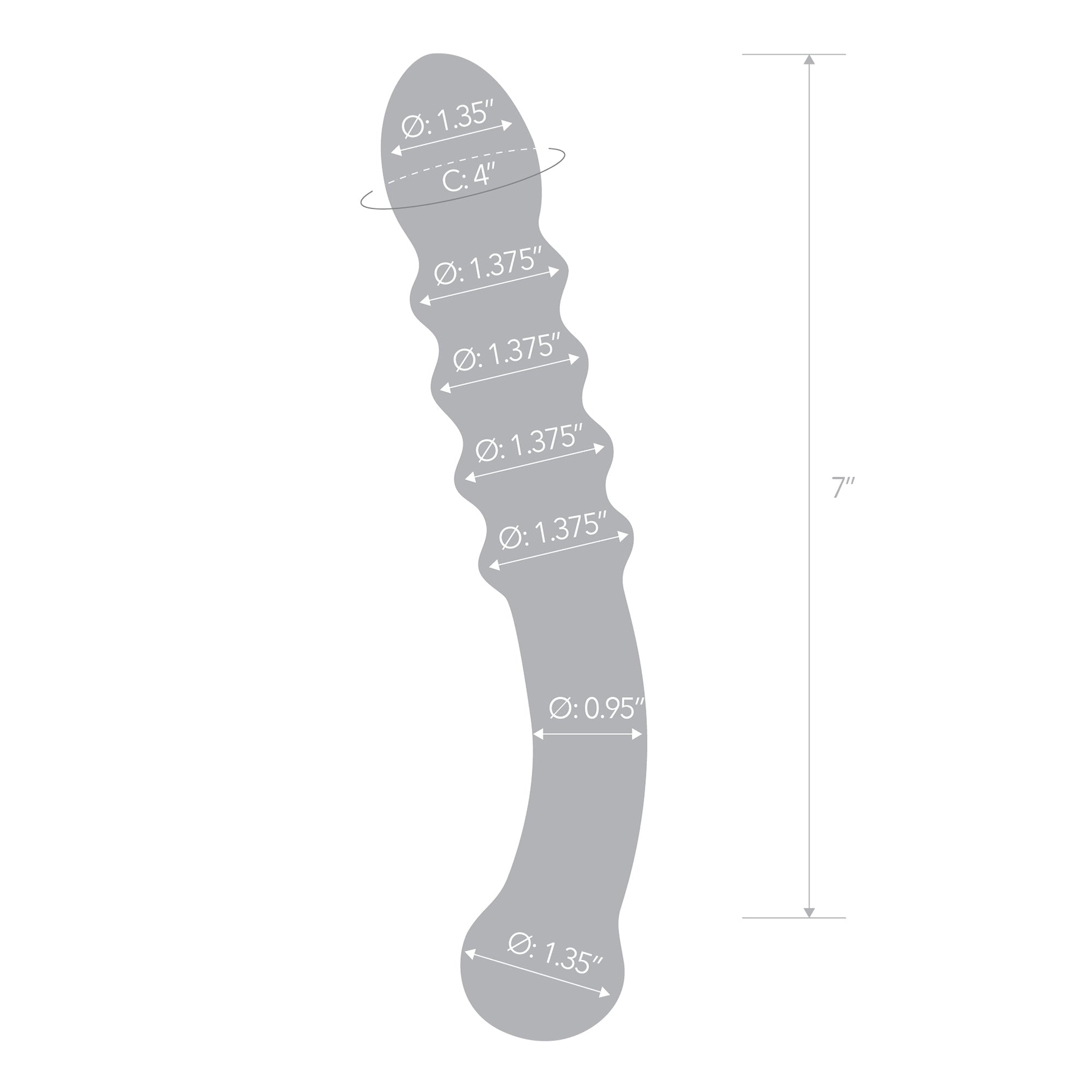 9" Purple Rain Ribbed Dildo