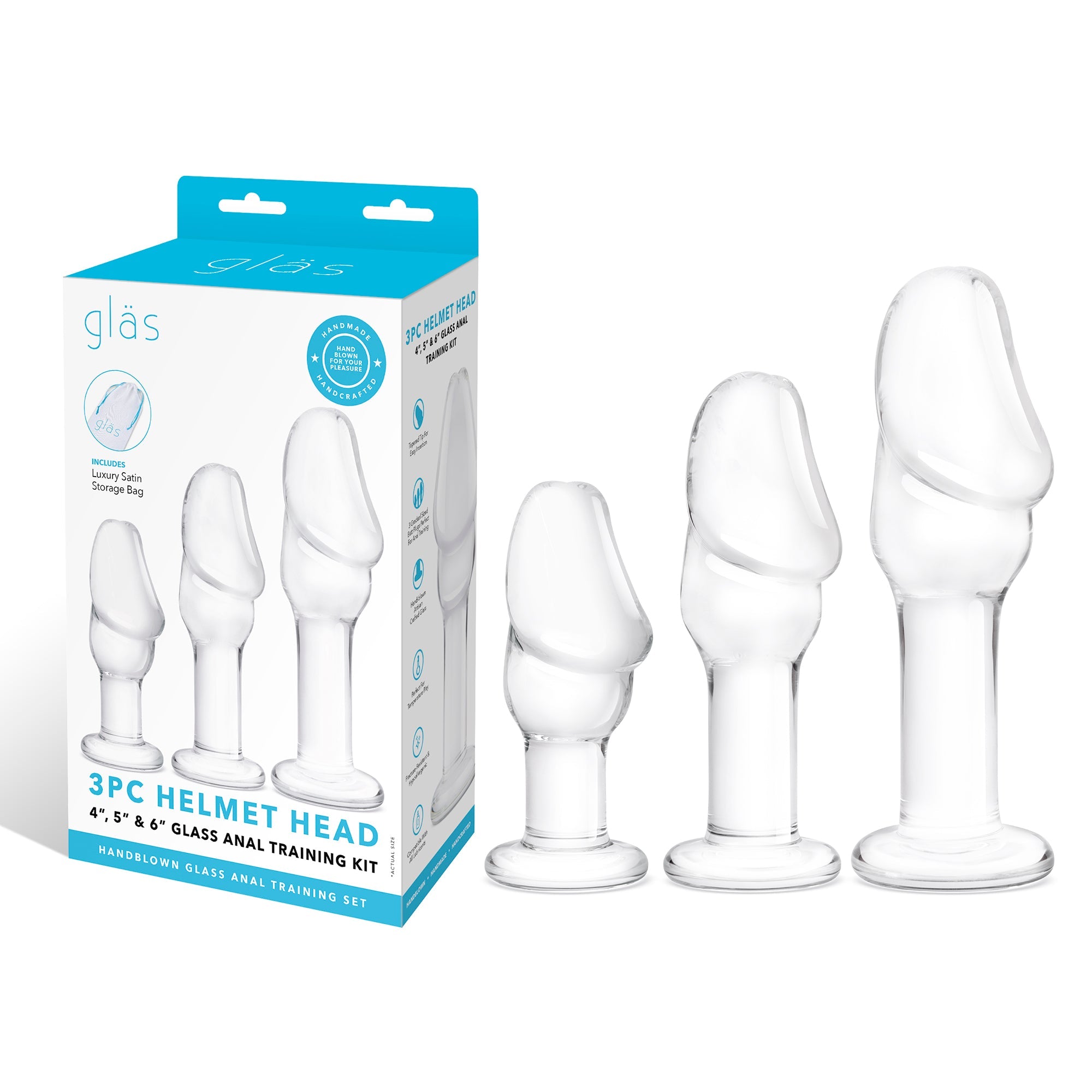 3 Piece Helmet Head Anal Training Kit