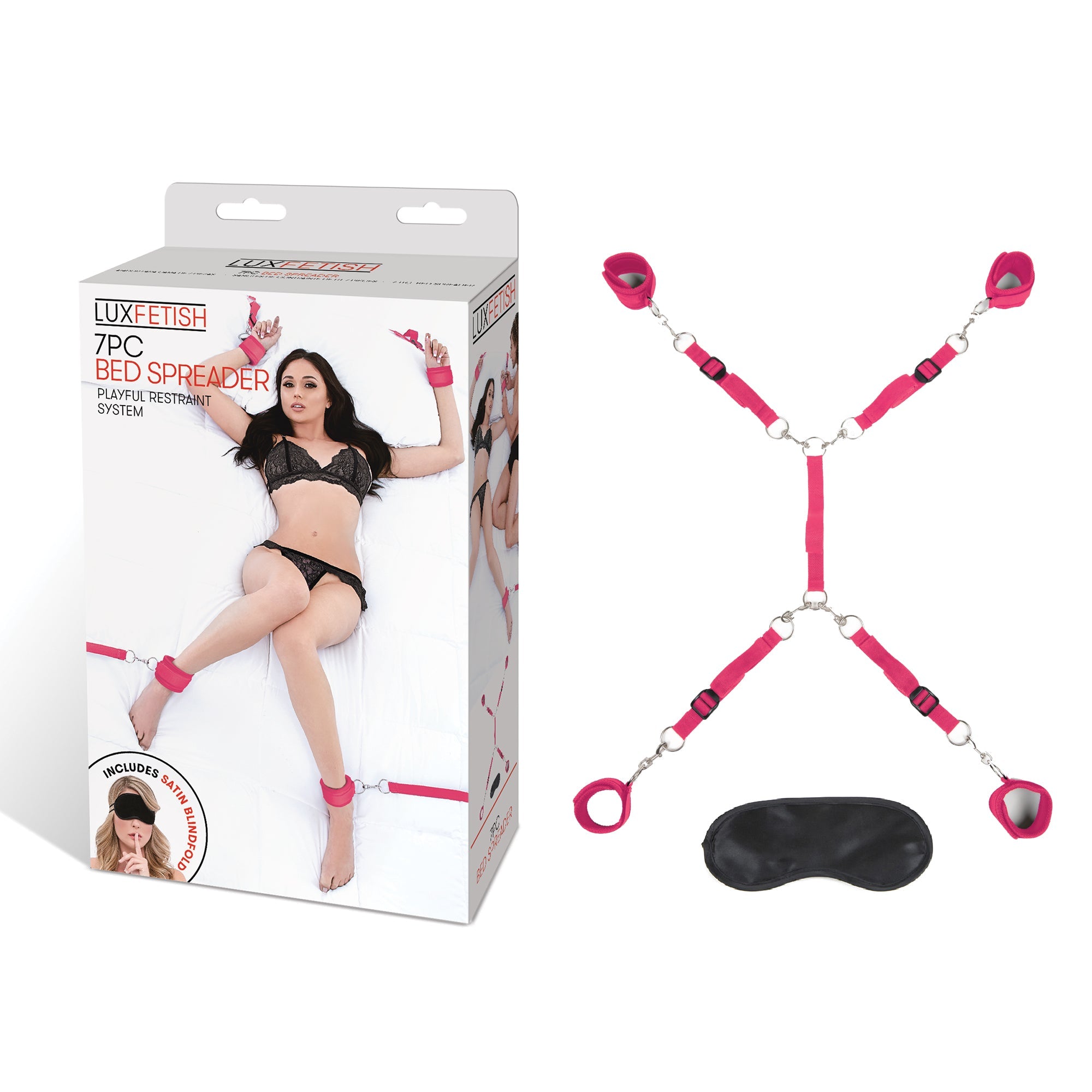 7 PC Bed Spreader - Hot Pink