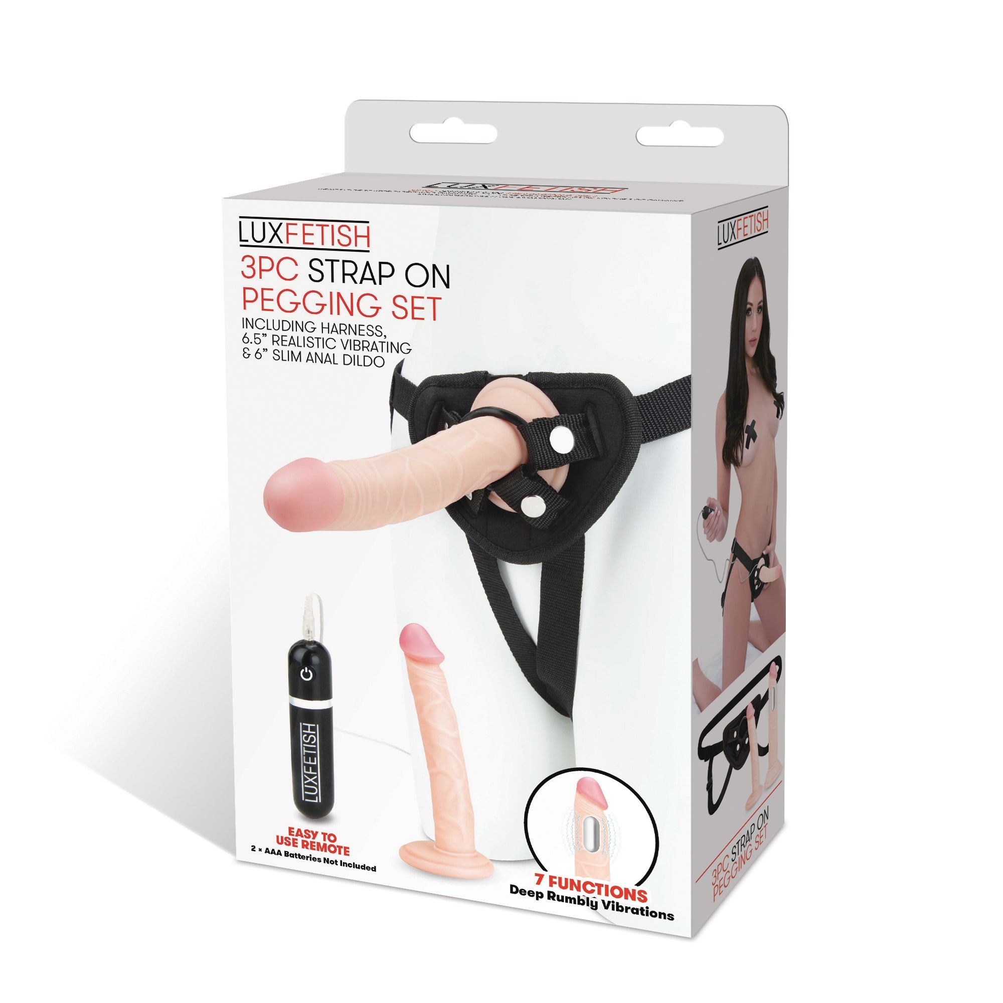 3 PC Strap-On Pegging Set