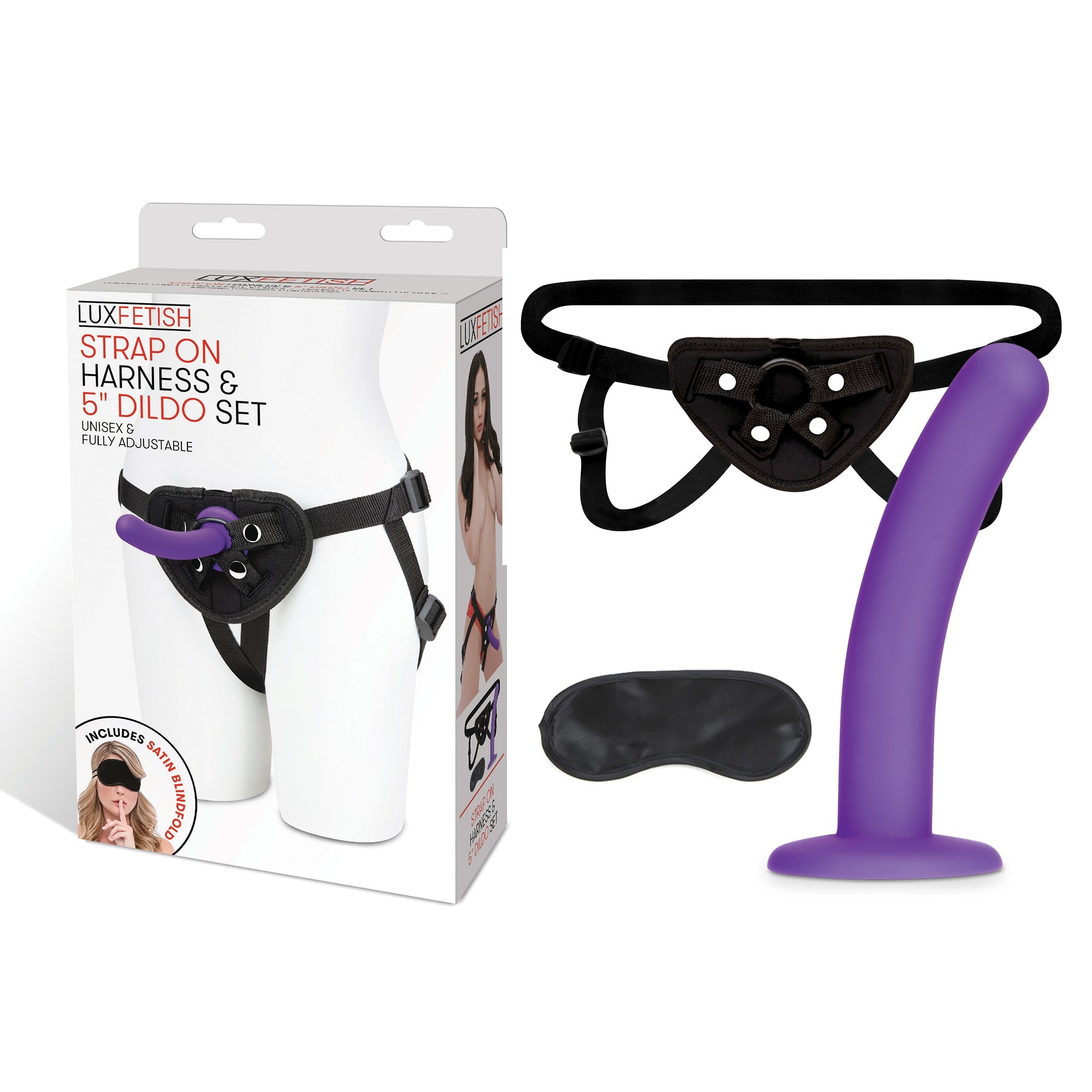 Strap on Harness & 5" Dildo Set