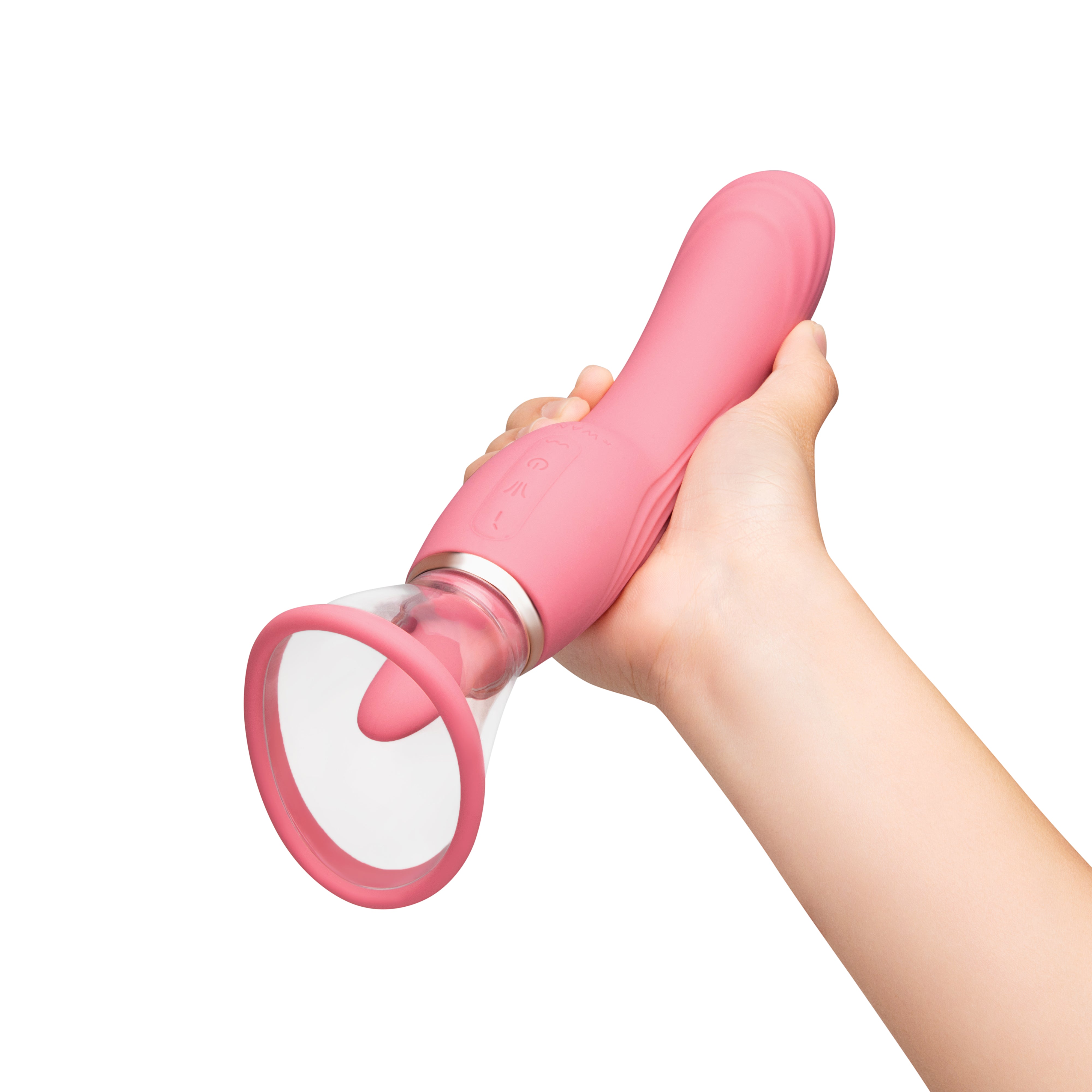Le Wand Lick - 3-in-1 Rechargeable Double Ended Vibrator with Licking Tongue Stimulator