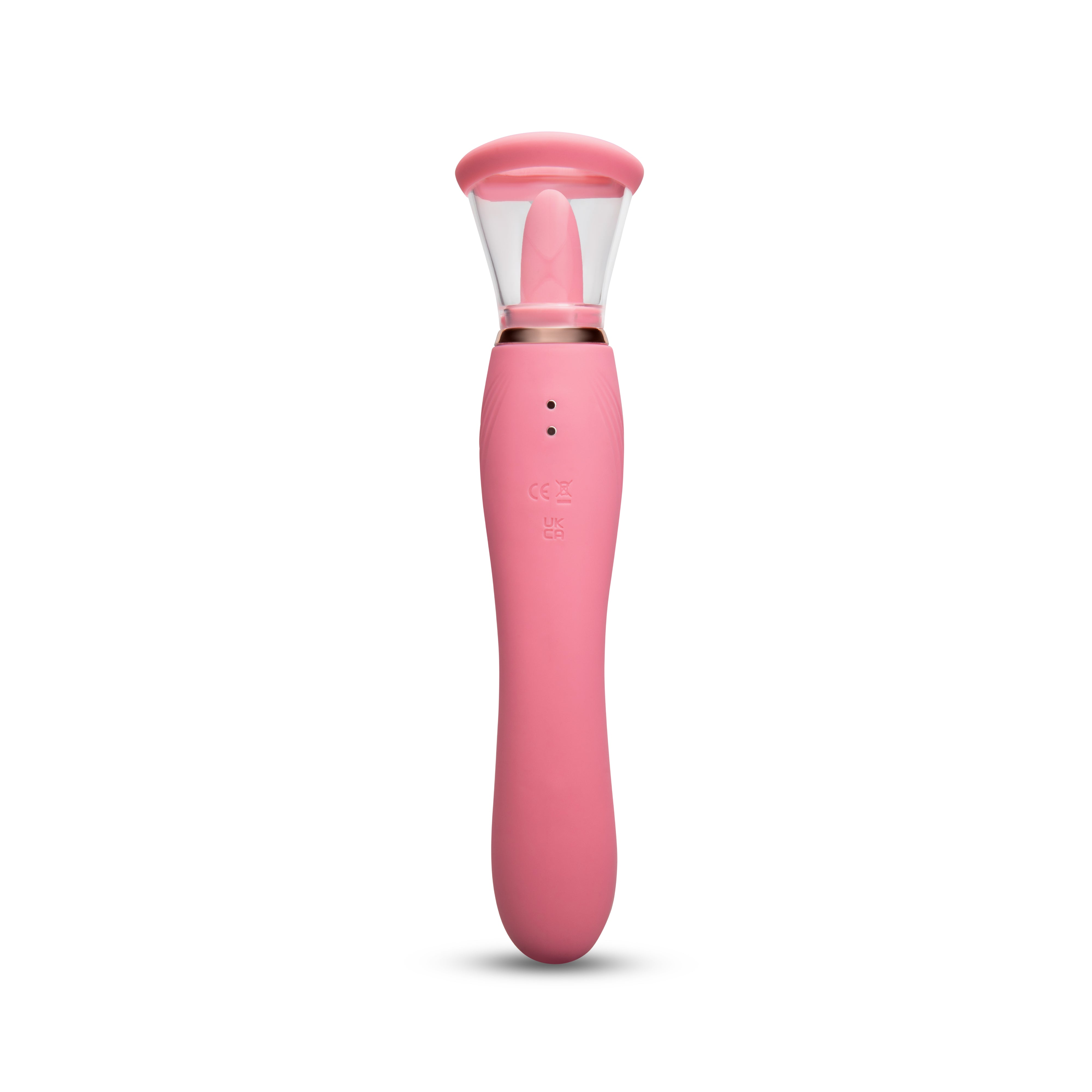 Le Wand Lick - 3-in-1 Rechargeable Double Ended Vibrator with Licking Tongue Stimulator