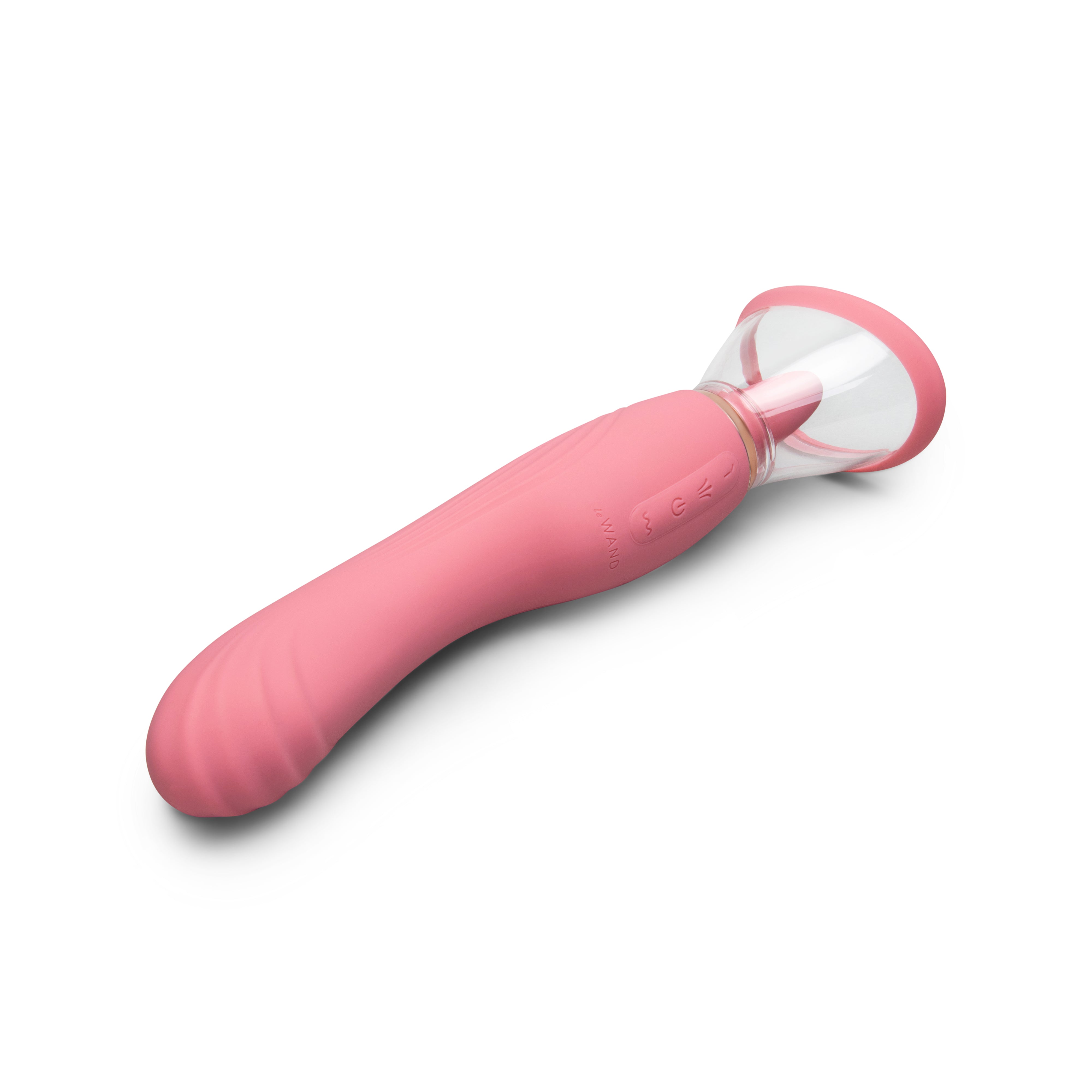 Le Wand Lick - 3-in-1 Rechargeable Double Ended Vibrator with Licking Tongue Stimulator