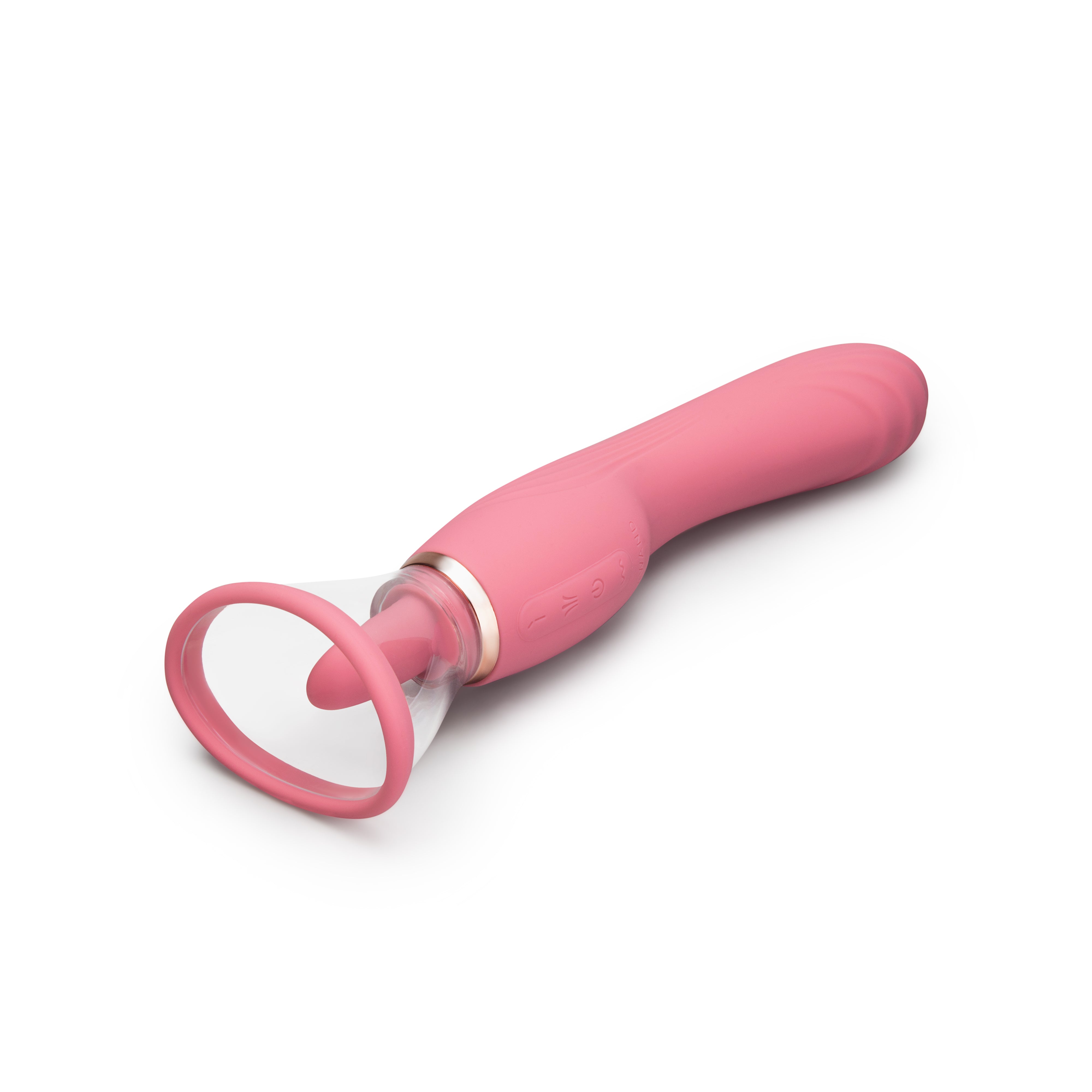 Le Wand Lick - 3-in-1 Rechargeable Double Ended Vibrator with Licking Tongue Stimulator