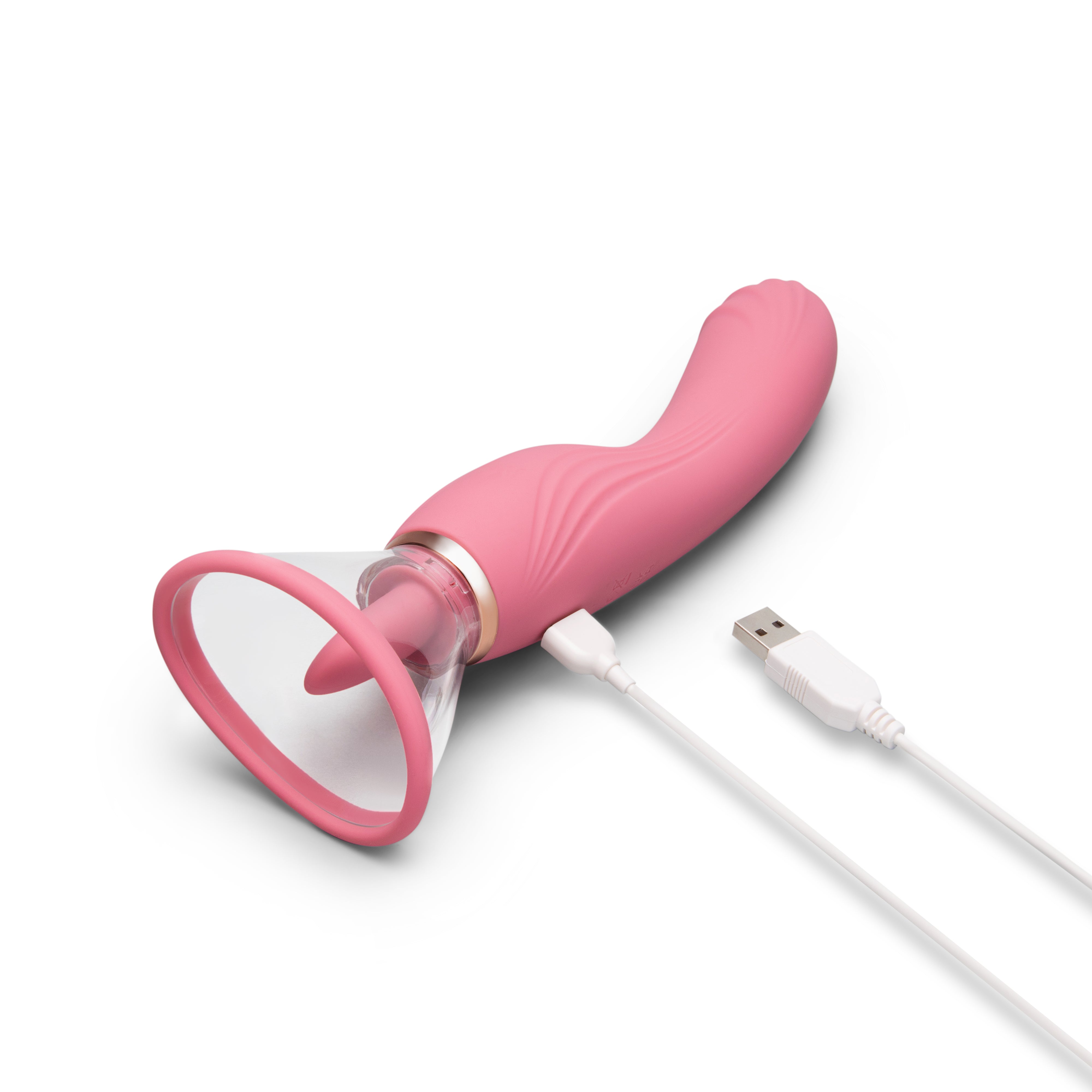 Le Wand Lick - 3-in-1 Rechargeable Double Ended Vibrator with Licking Tongue Stimulator