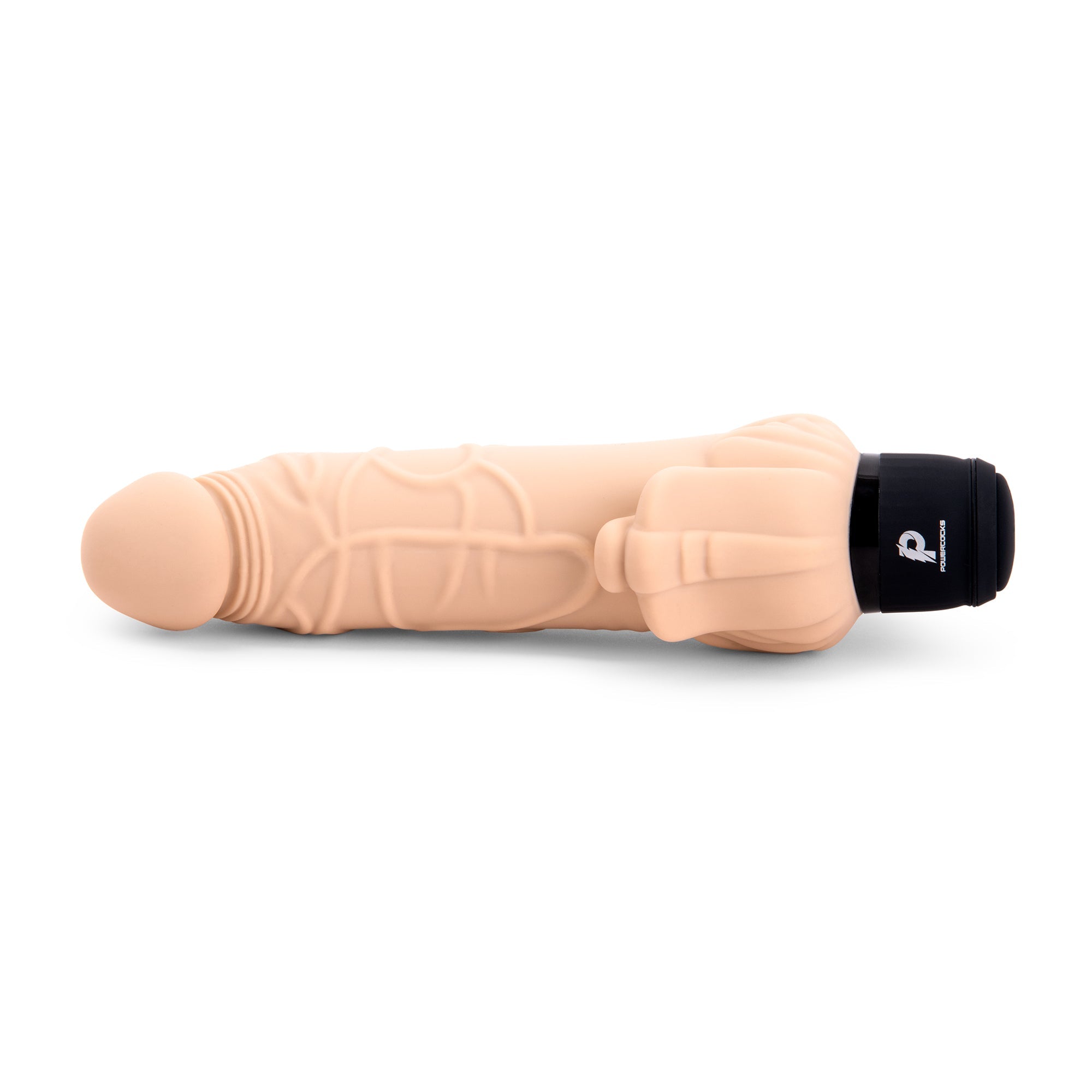 7" Realistic Vibrator with Clitoral Stimulator Nude