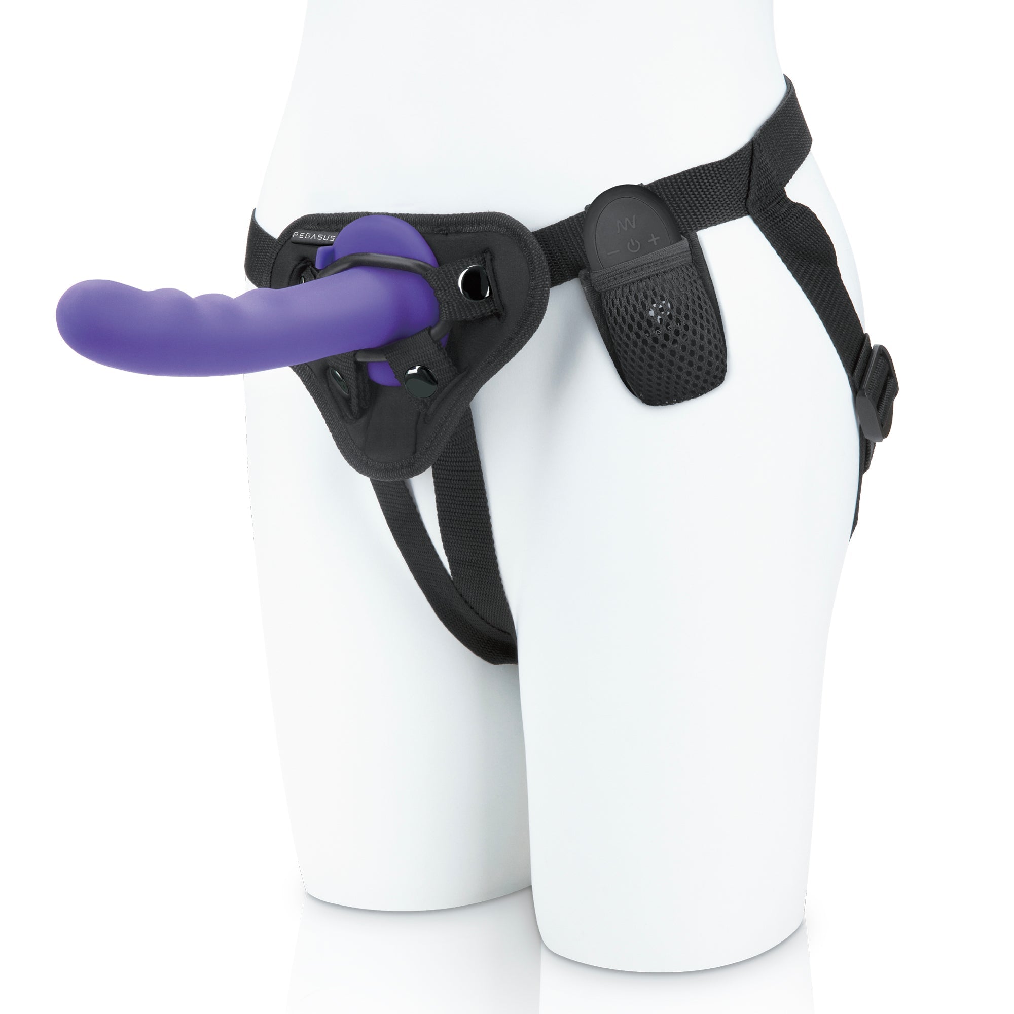 6" Curved Wave Silicone Peg with Harness included