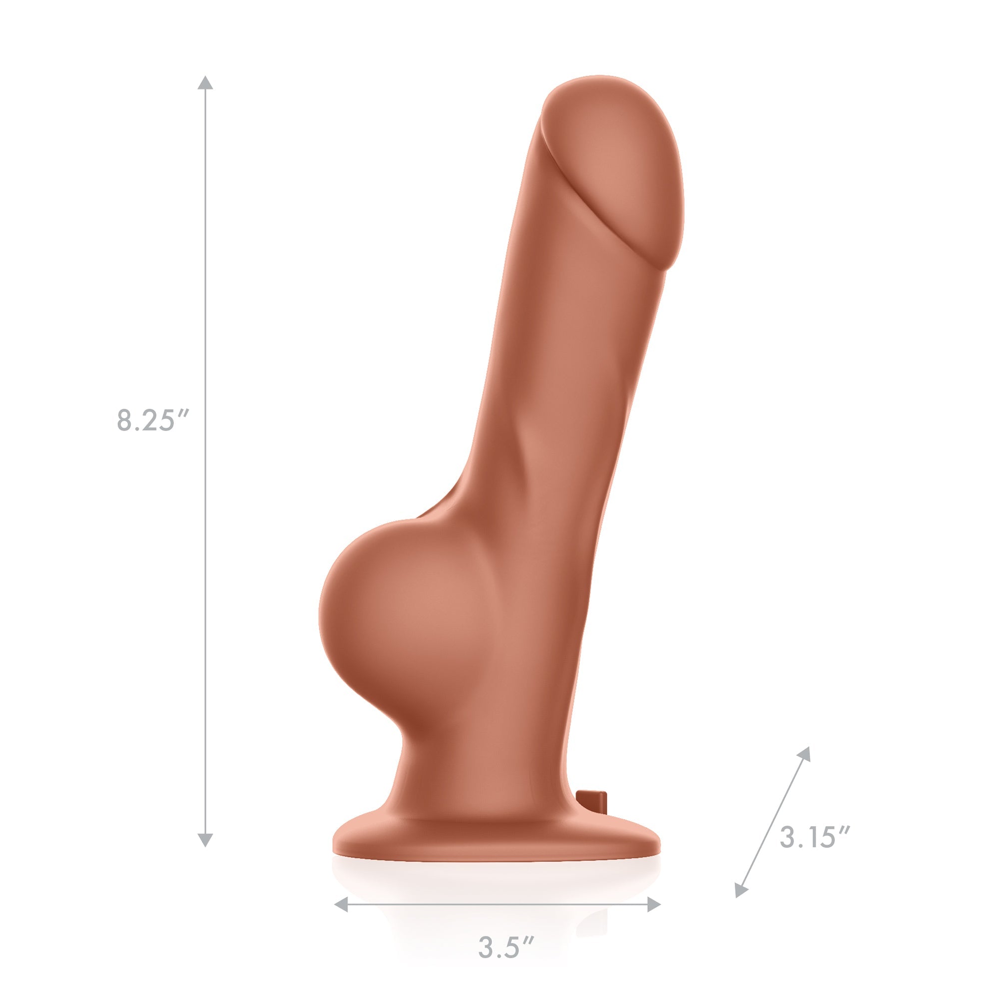 8” Remote Control Realistic Silicone dildo with balls and Harness included