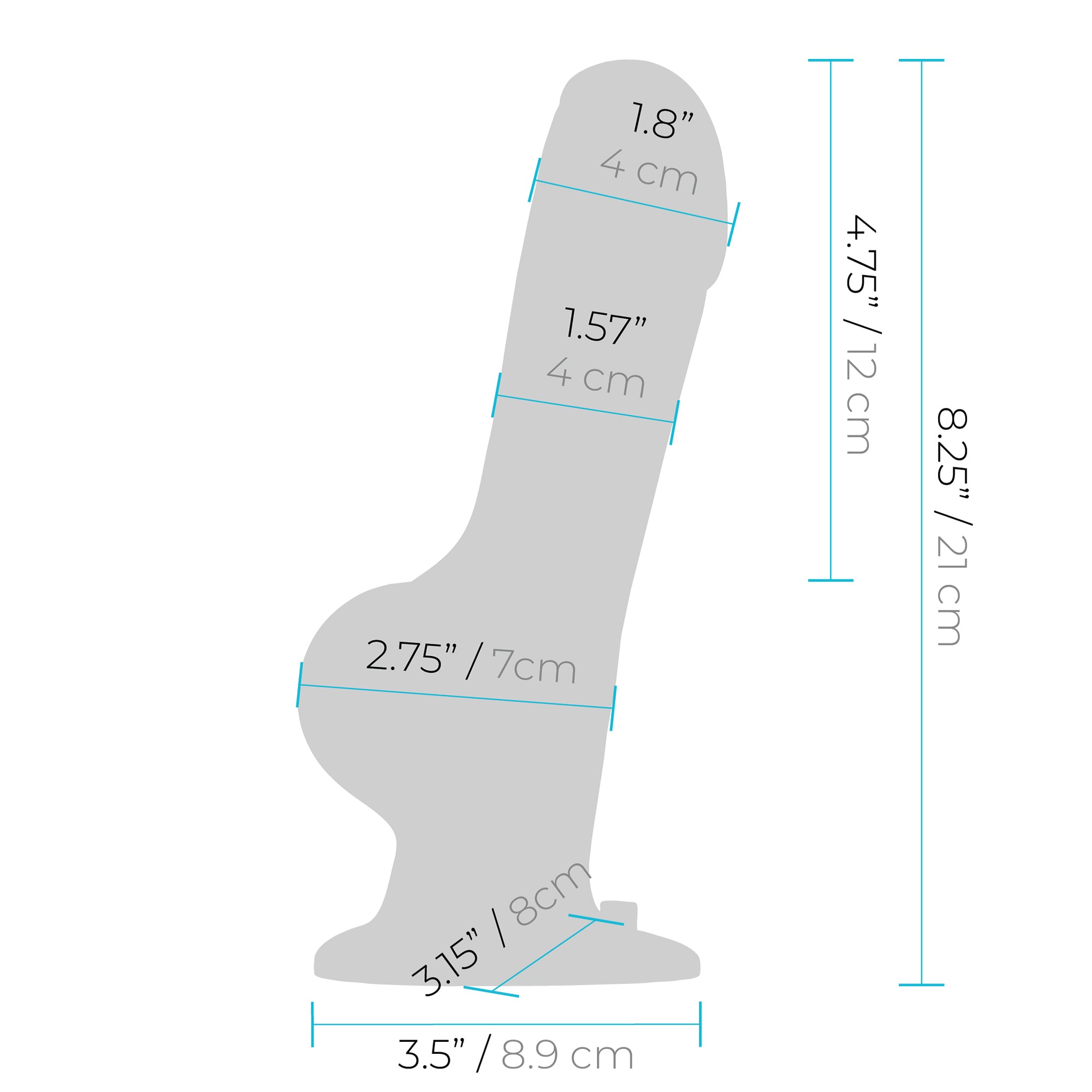 8” Remote Control Realistic Silicone dildo with balls and Harness included