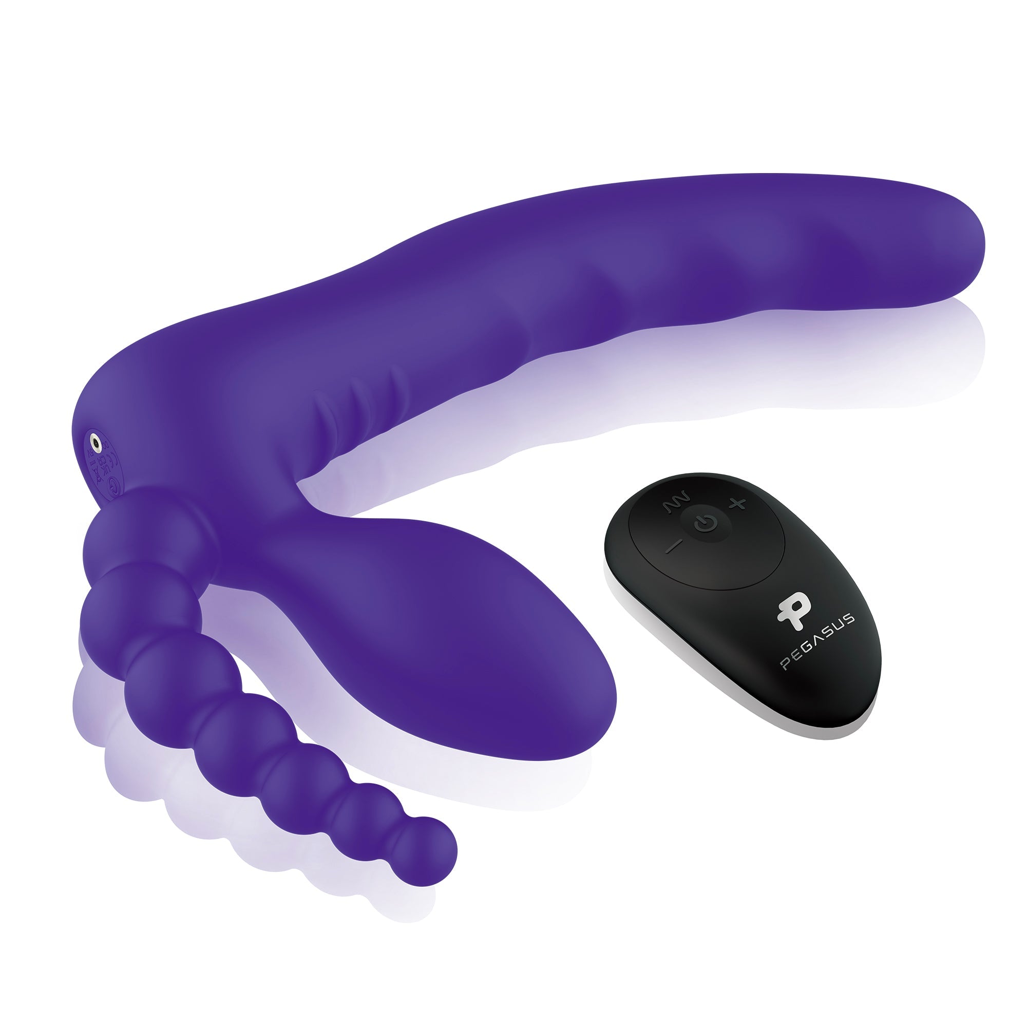 7” Remote Control Strapless D.P. Silicone Strap on