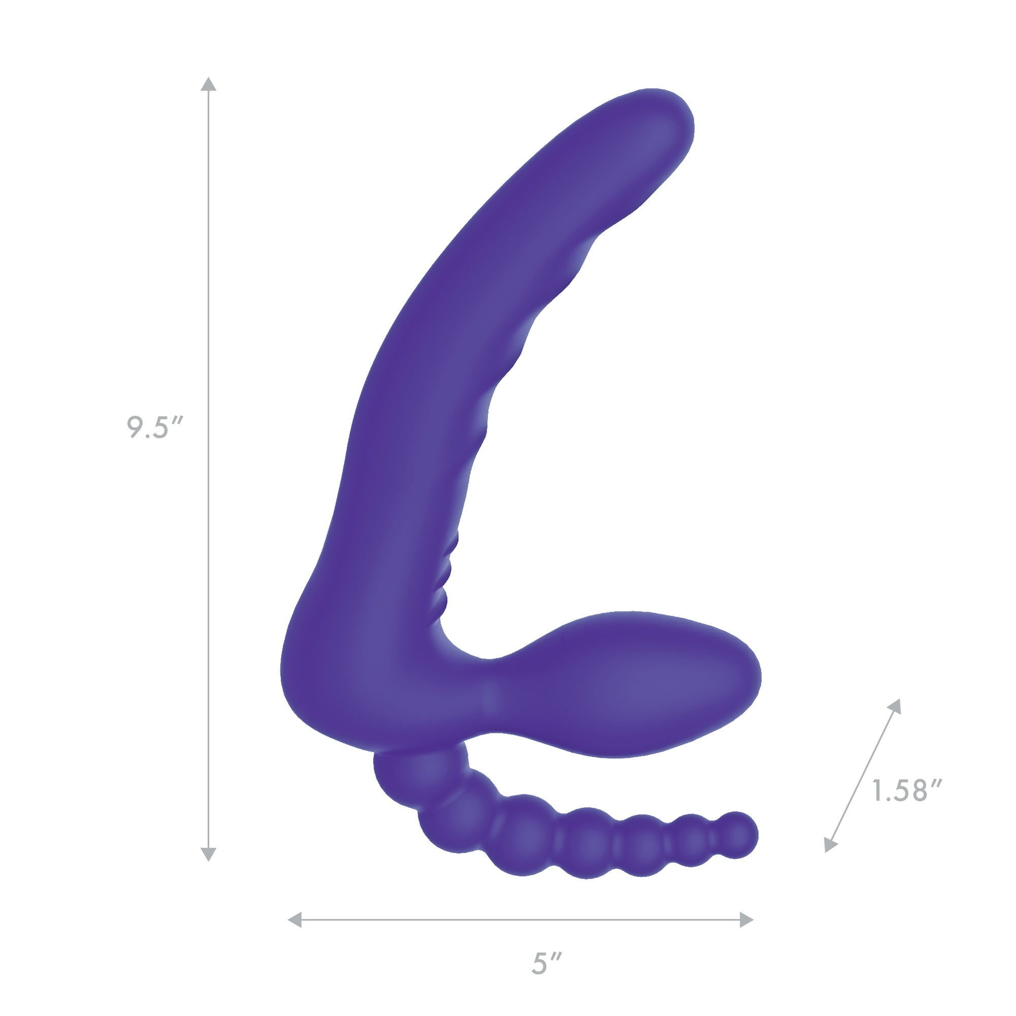7” Remote Control Strapless D.P. Silicone Strap on