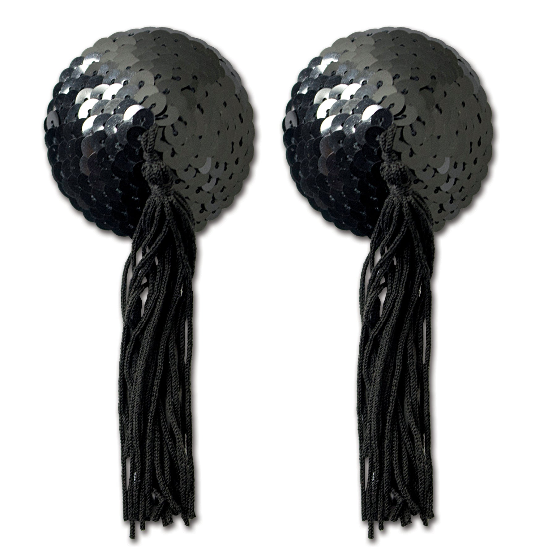 Black Sequin With Black Tassel