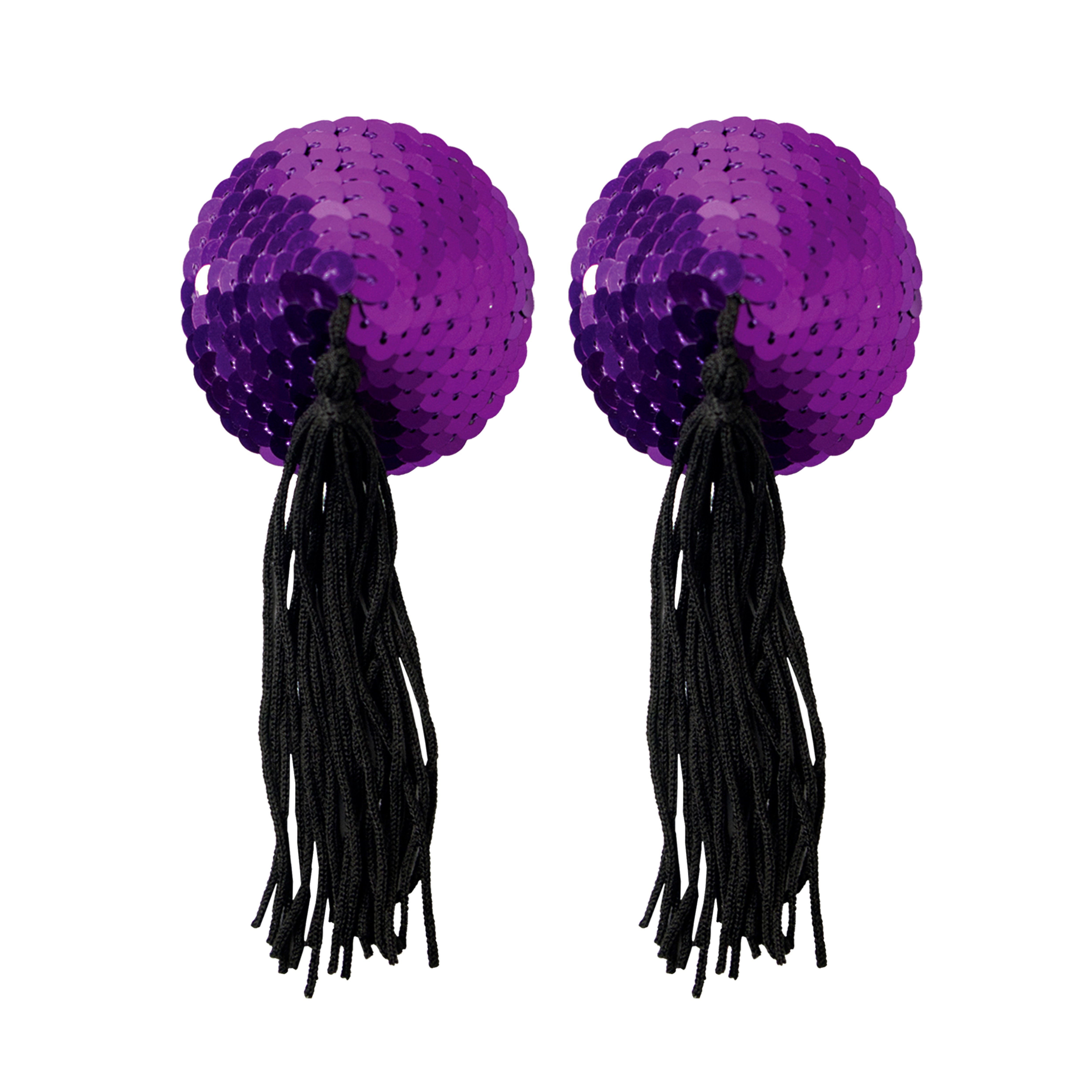 Purple Sequin With Black Tassel