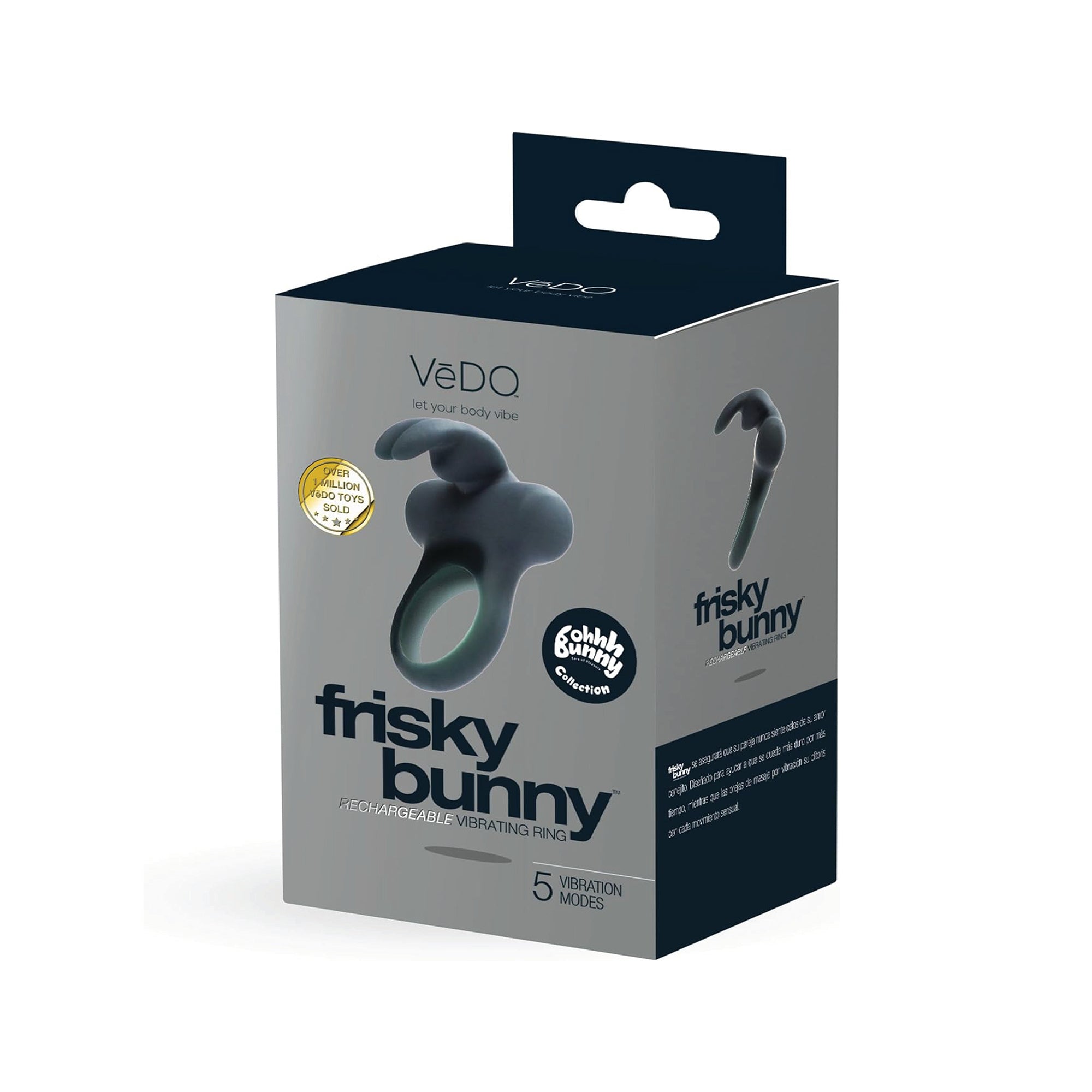 Frisky Bunny Recharge Vibe Ring Black
