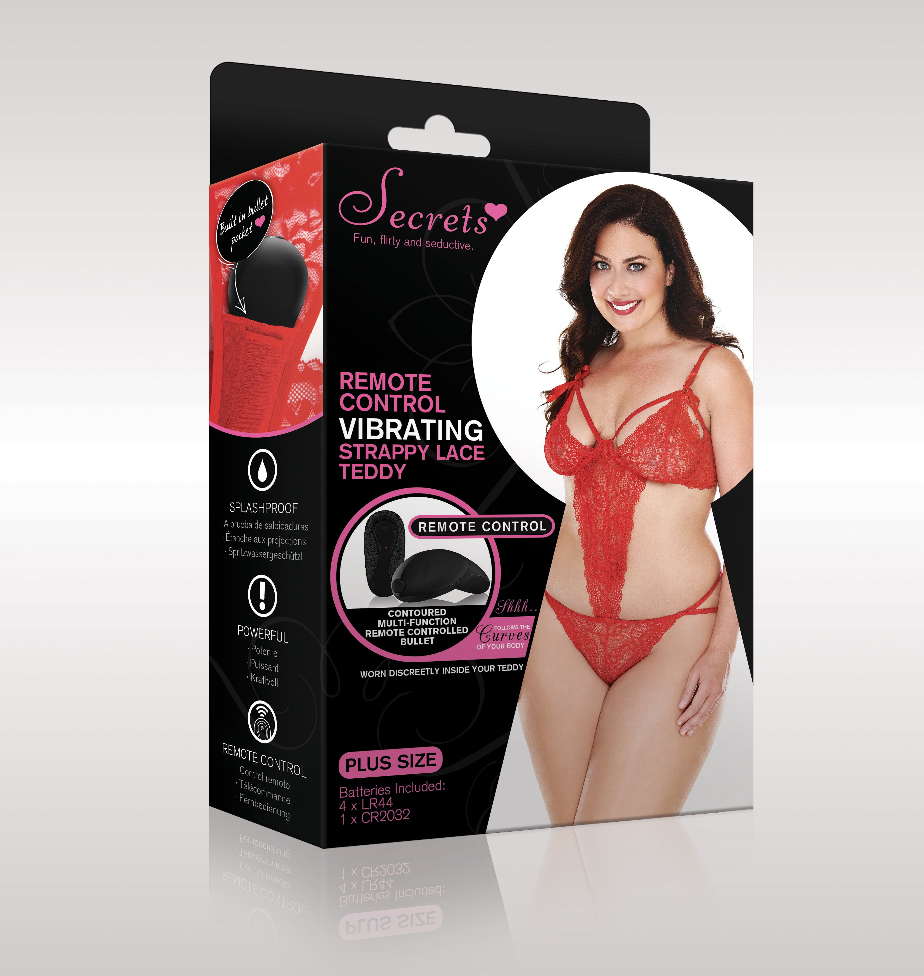 Strappy Lace Teddy-Red-Queen