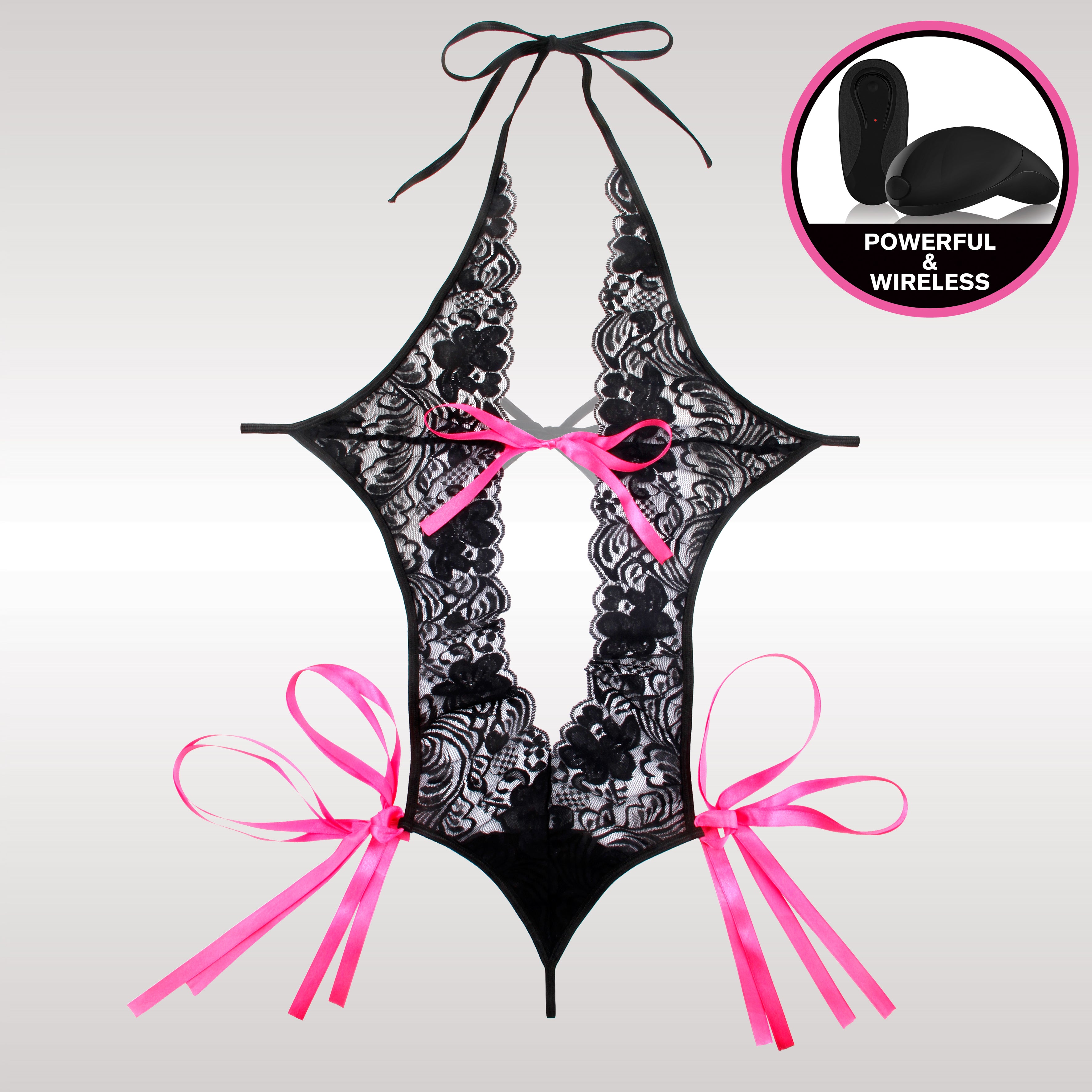 Side Tie Teddy-Black-OS