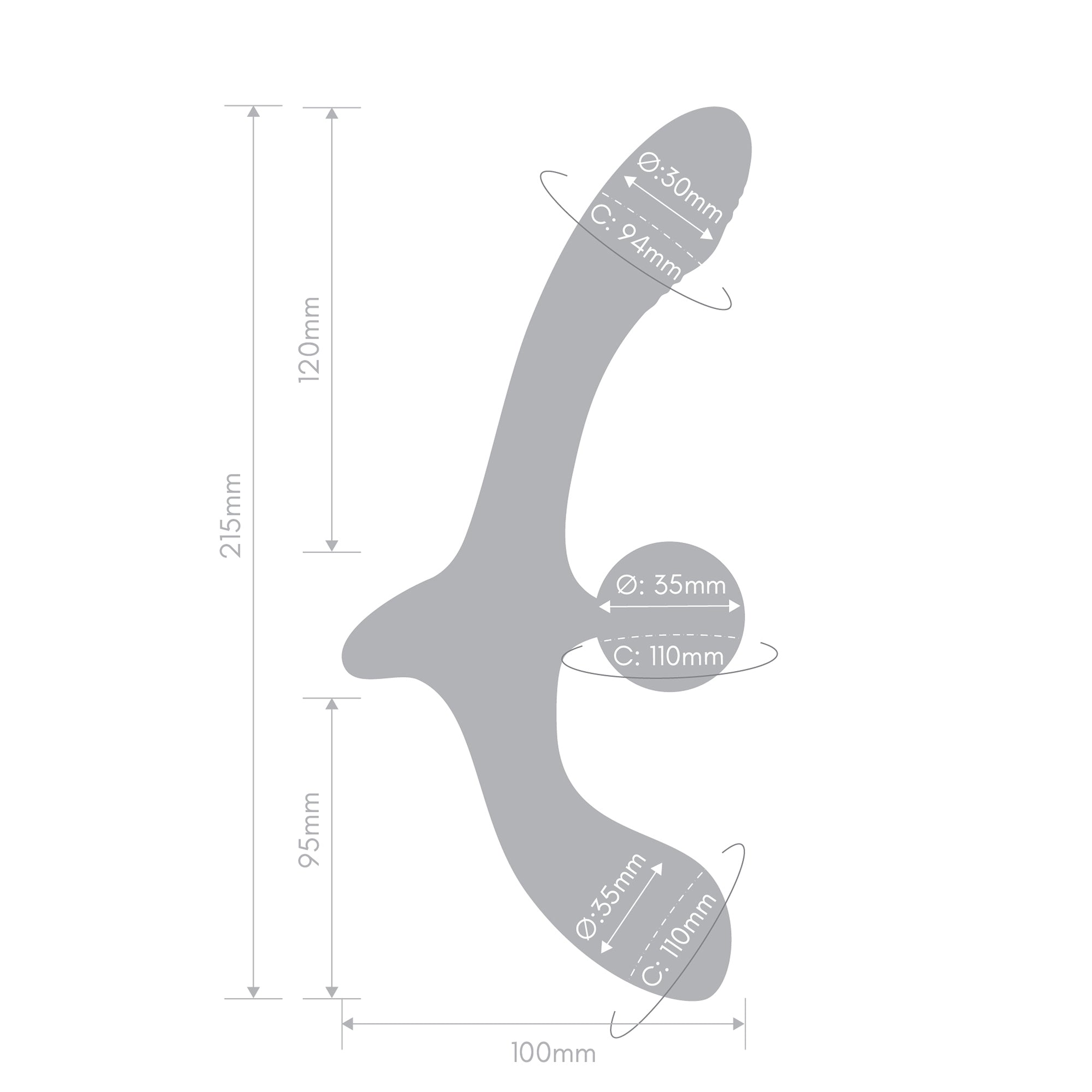 Together Vibes Double Tap Double-Ended Vibrating Strapless Strap-On