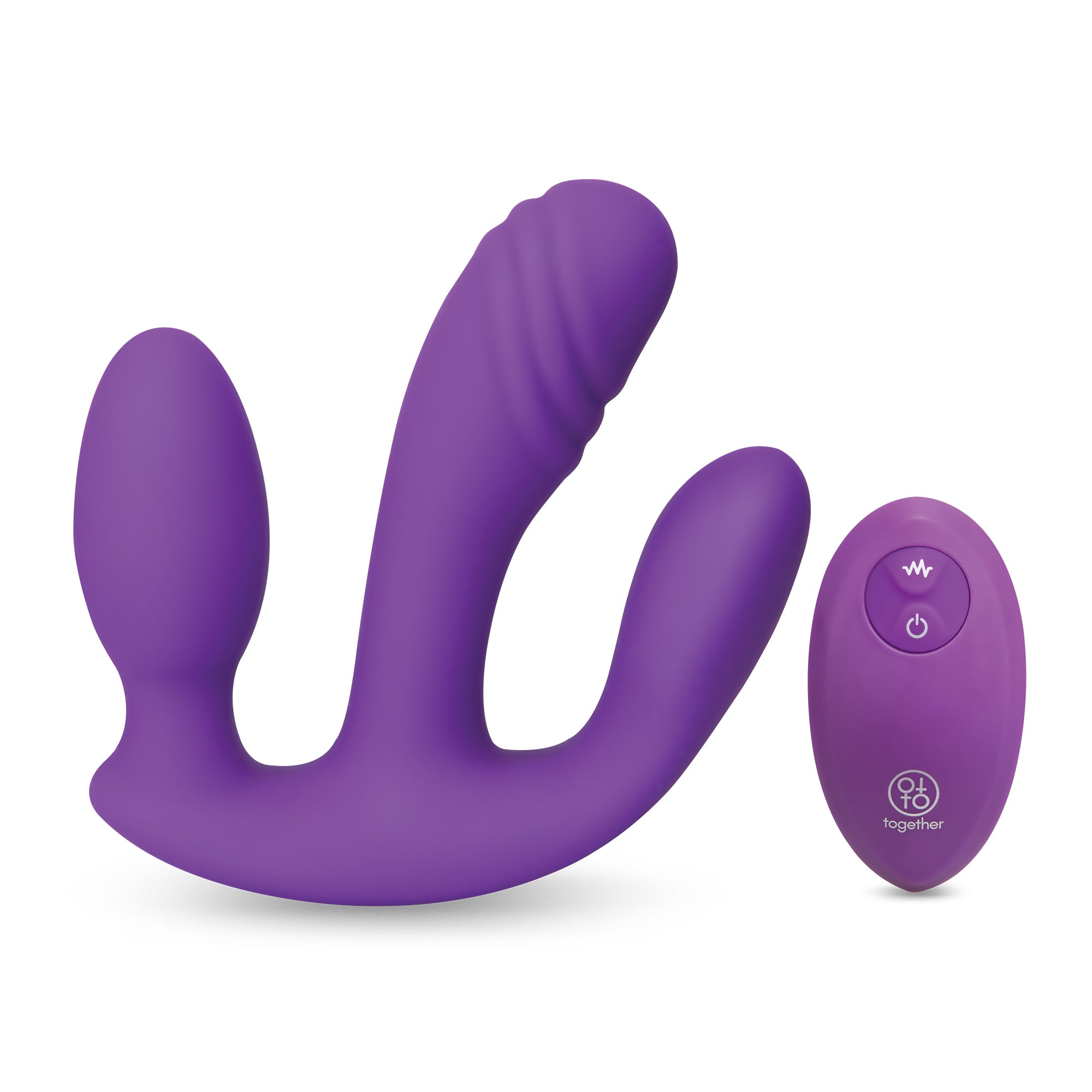 Together Vibes Blended Pleasure Remote Controlled Triple-Pronged Vibrator
